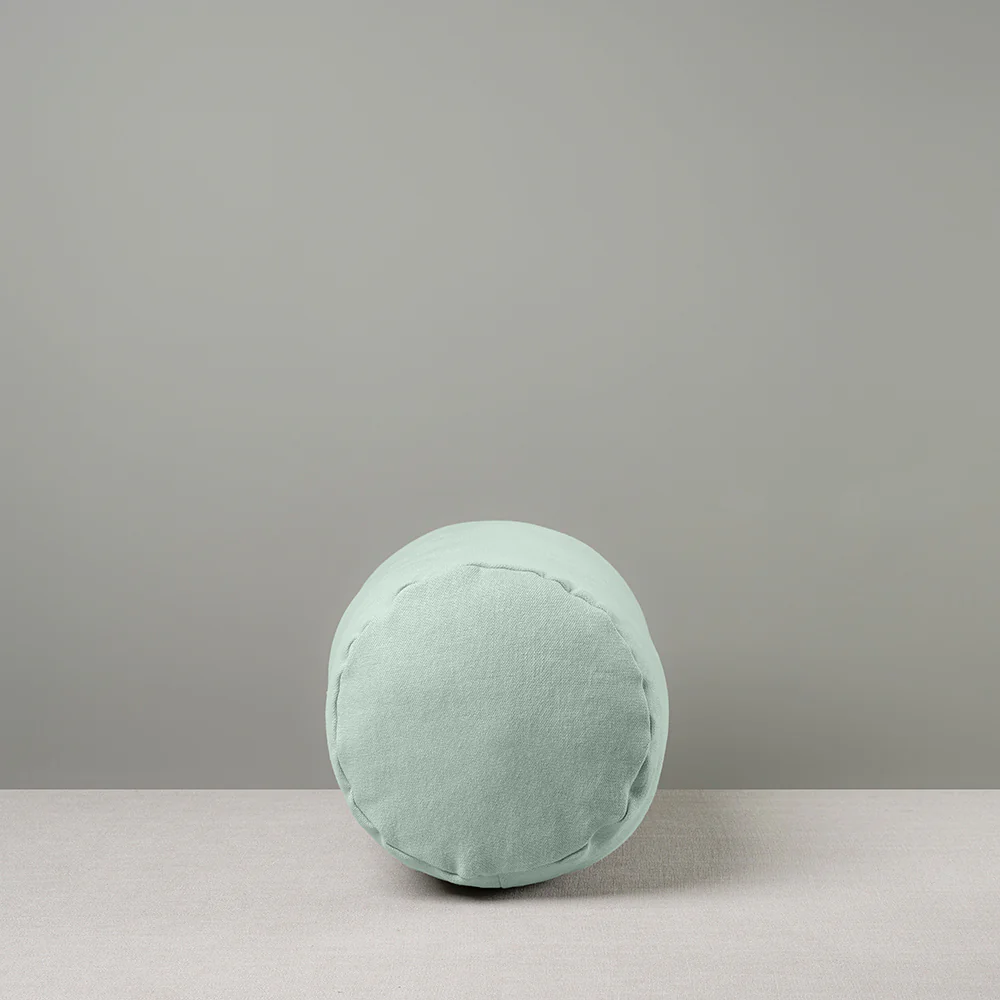 Bask Bolster Cushion in Laidback Linen, Sky - Image 3