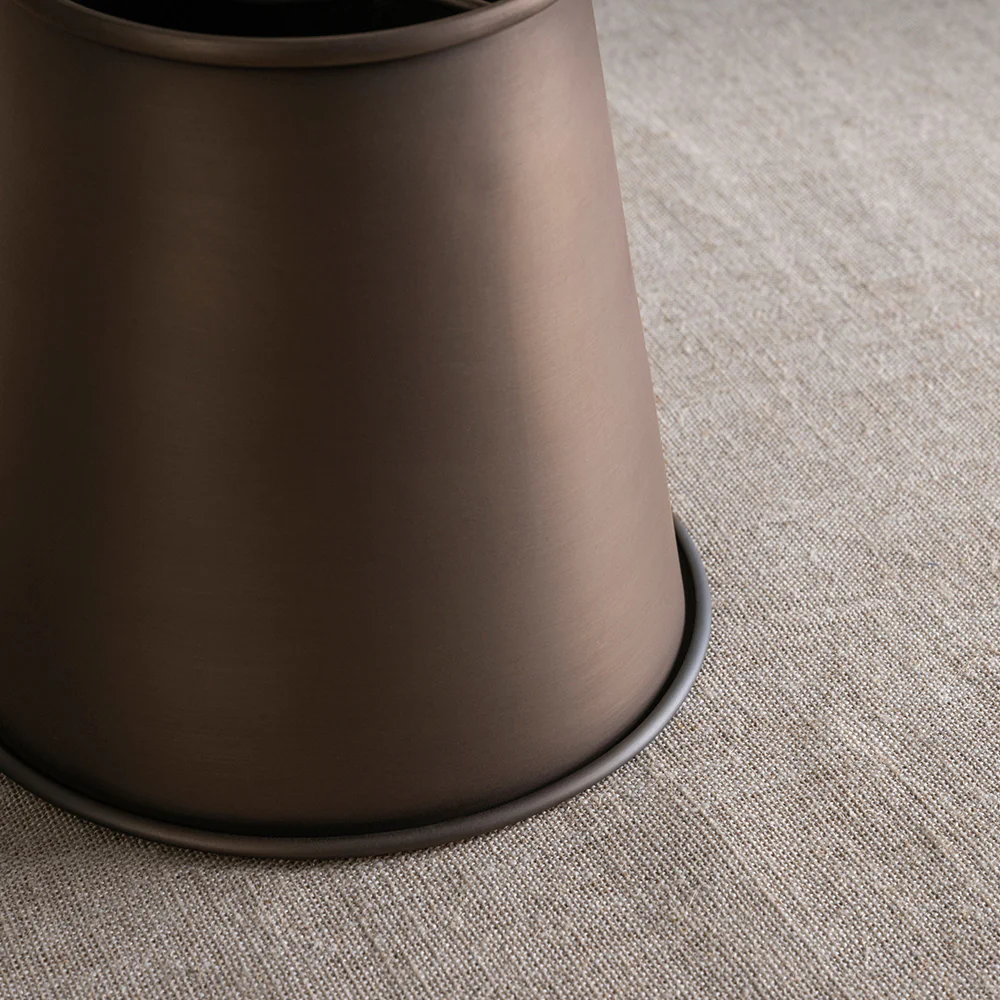 Focused Empire Lamp Shade in Waxed Brass with Rolled Edge - Image 3