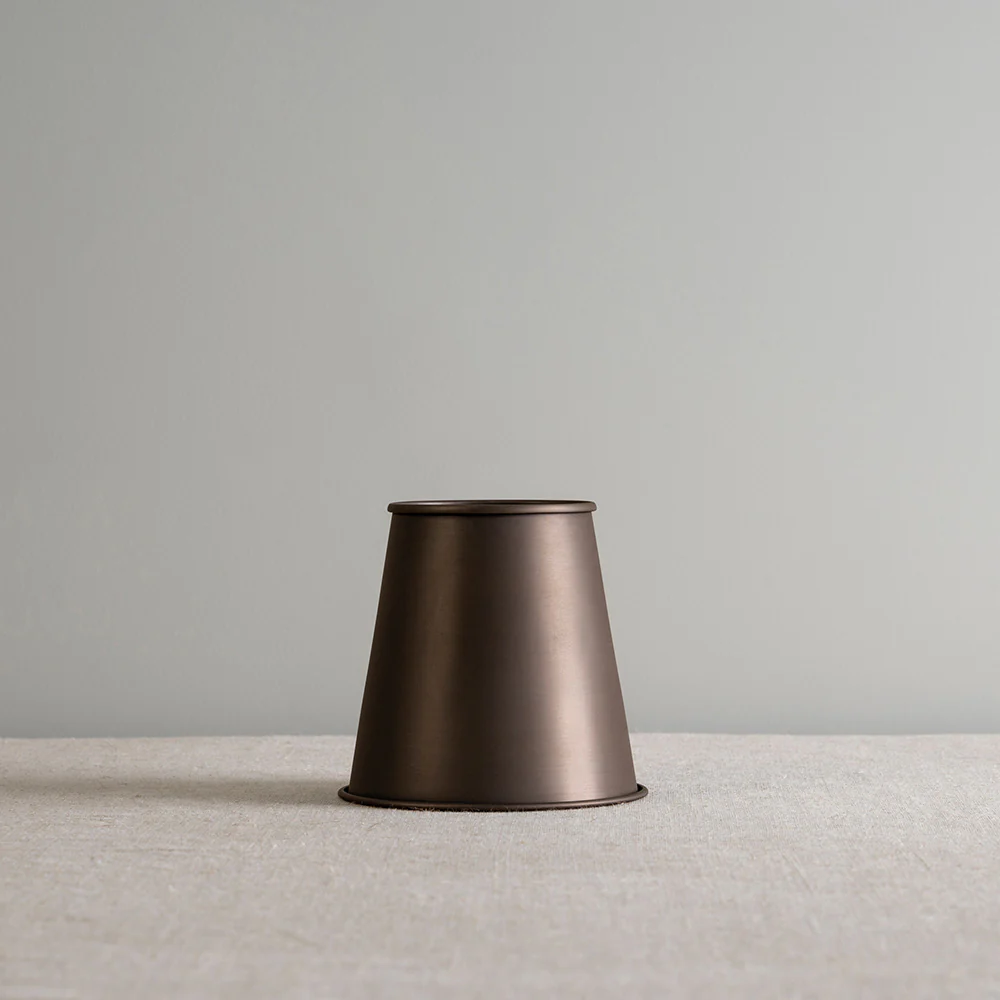Focused Empire Lamp Shade in Waxed Brass with Rolled Edge - Image 5