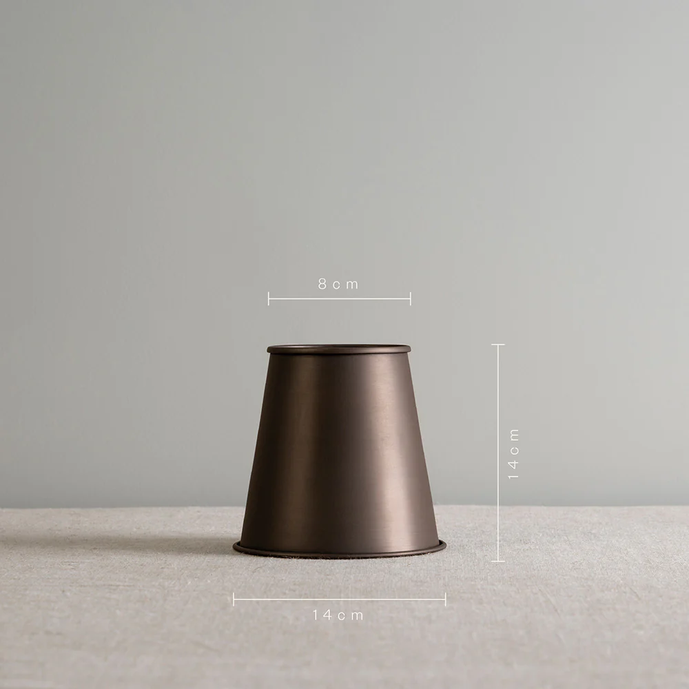 Focused Empire Lamp Shade in Waxed Brass with Rolled Edge - Image 7