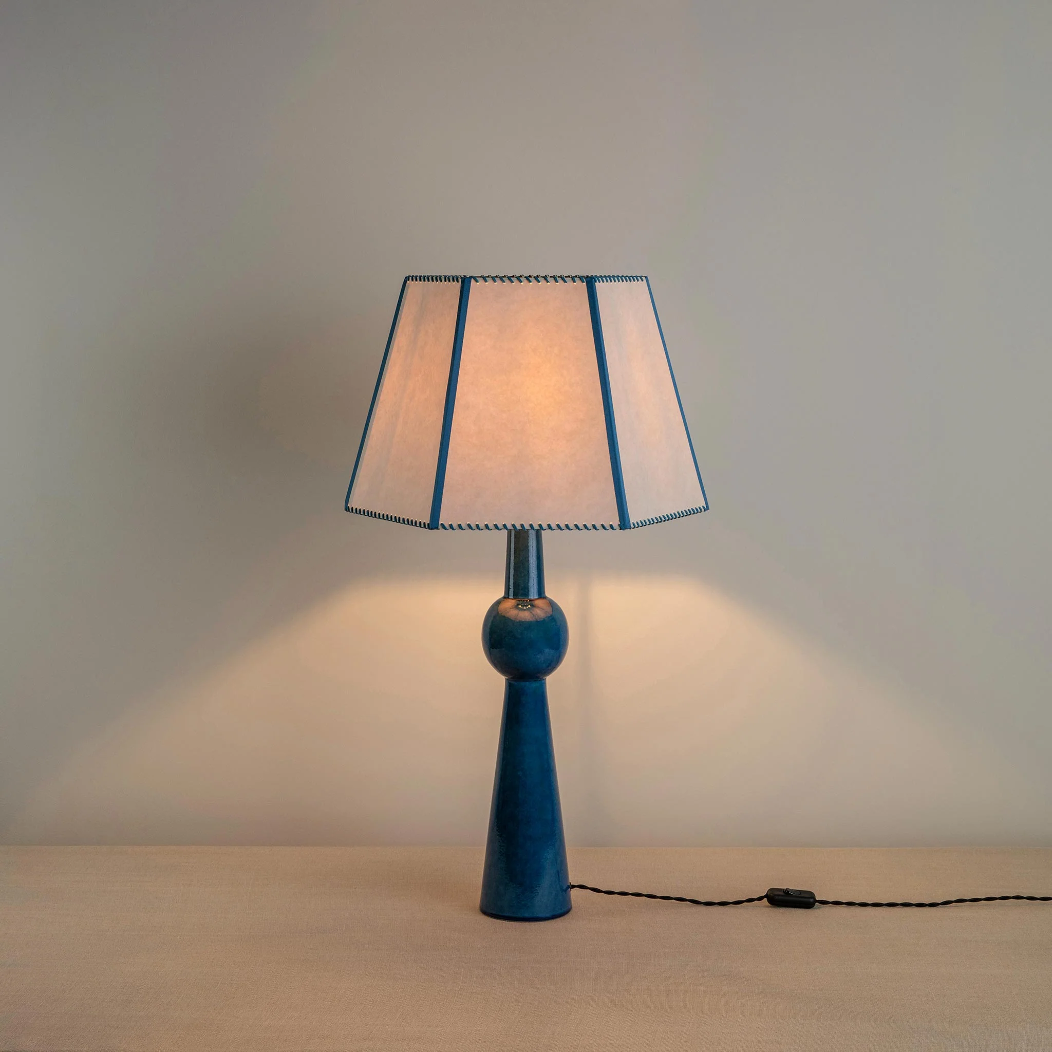 Comet Ceramic Table Lamp Base in Blue - Image 5