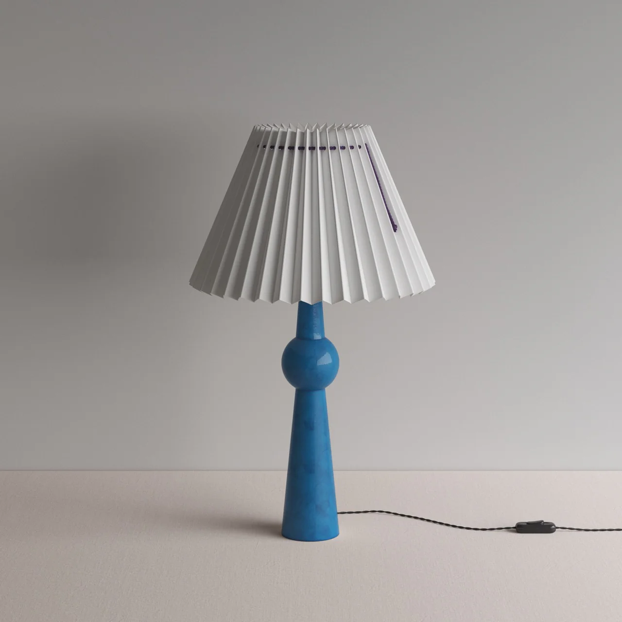 Comet Ceramic Table Lamp Base in Blue - Image 8