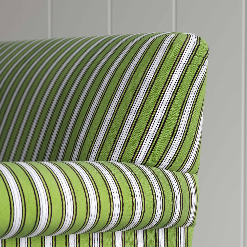 Curtain Call Armchair in Colonnade Cotton, Green and Wine - Image 4