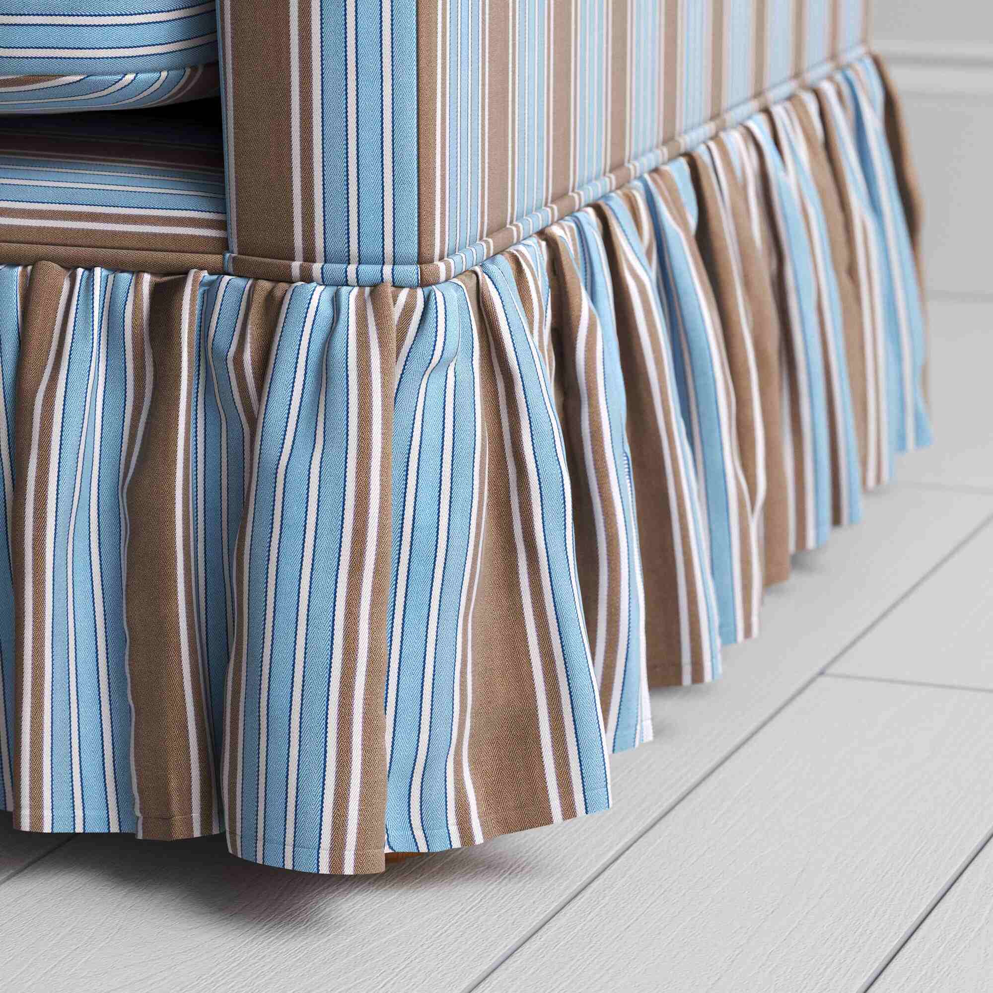 Curtain Call Armchair in Regatta Cotton, Blue - Image 5