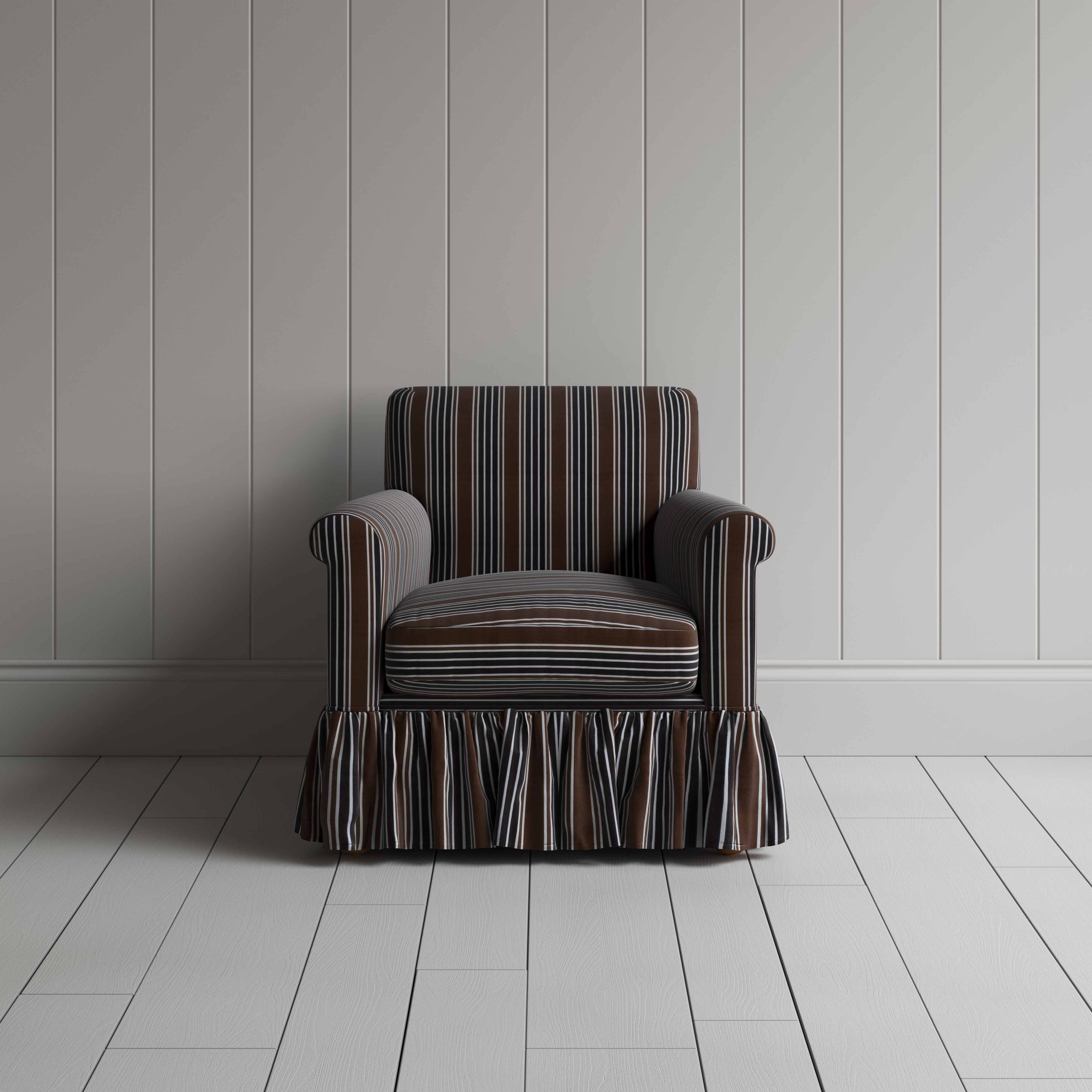 Curtain Call Armchair in Regatta Cotton, Charcoal - Image 2