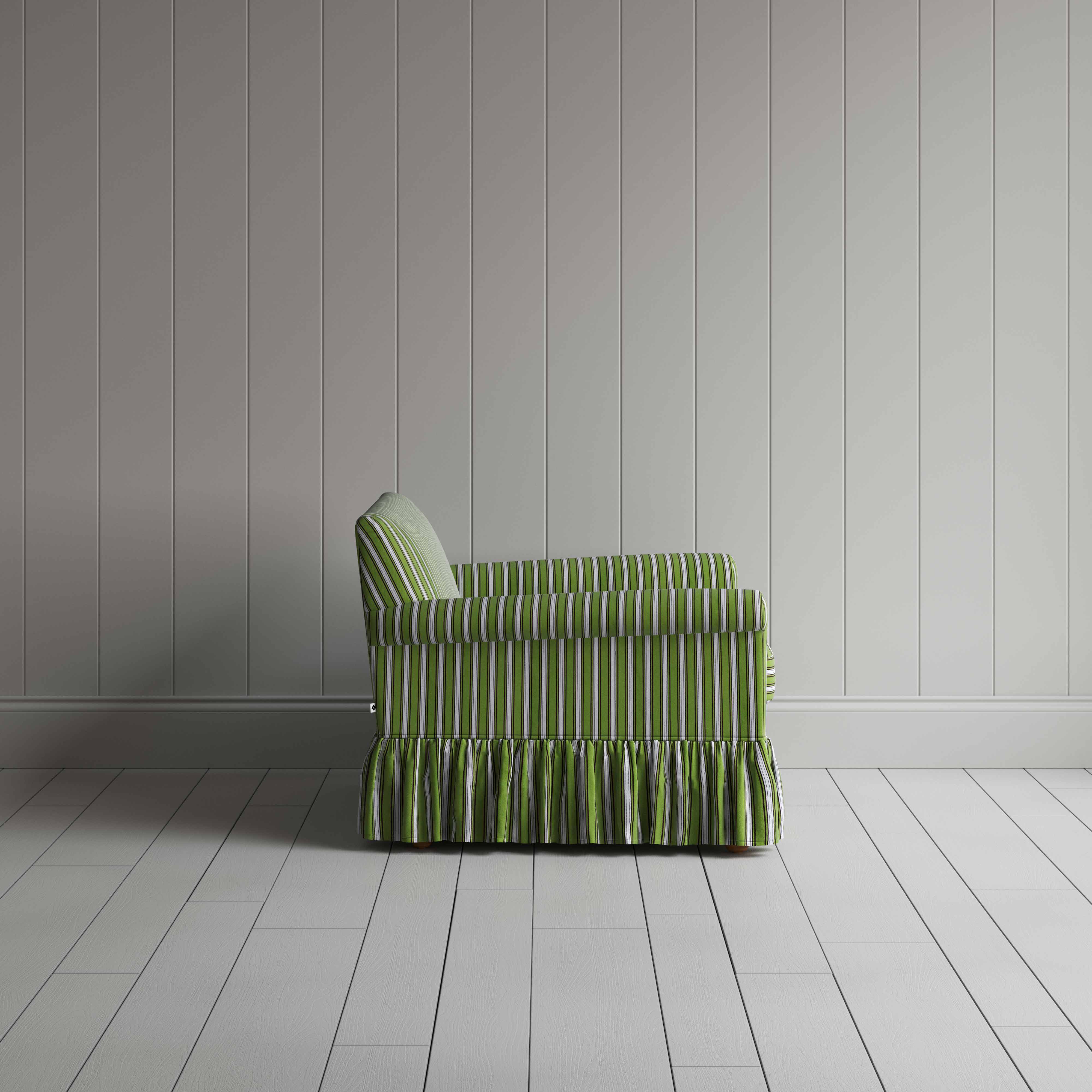 Curtain Call Love Seat in Colonnade Cotton, Green and Wine - Image 6