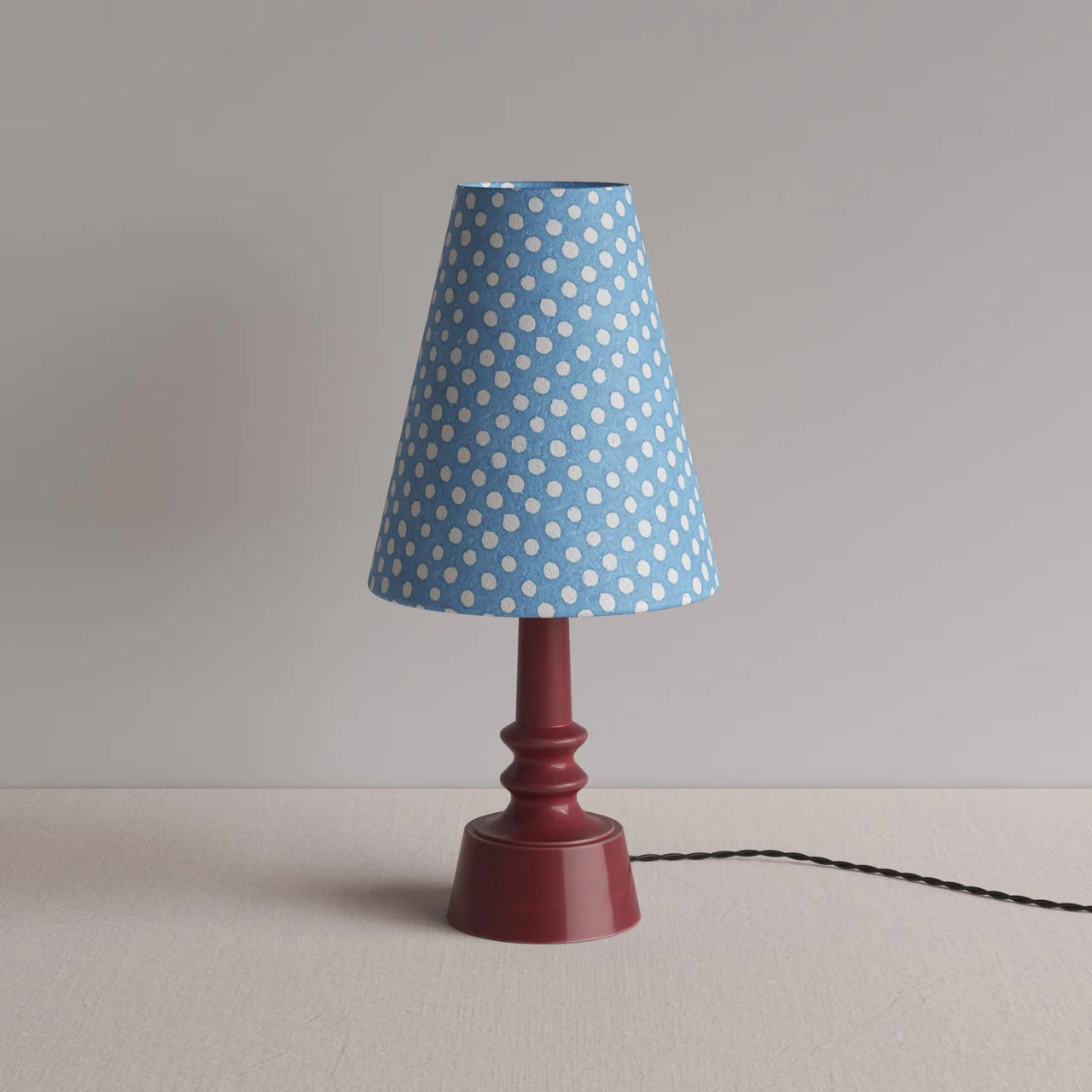 Ditsy Ceramic Table Lamp Base in Damson Pink - Image 11