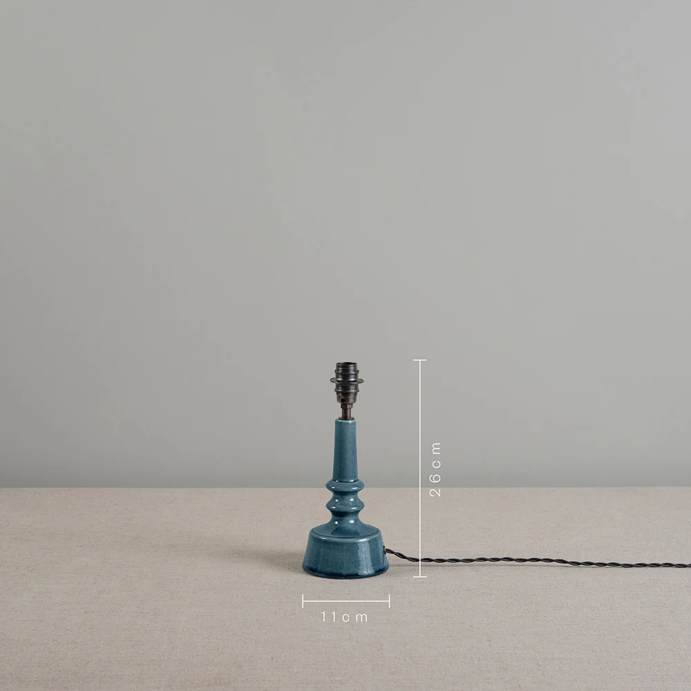 Ditsy Ceramic Table Lamp Base in Sea Blue - Image 11