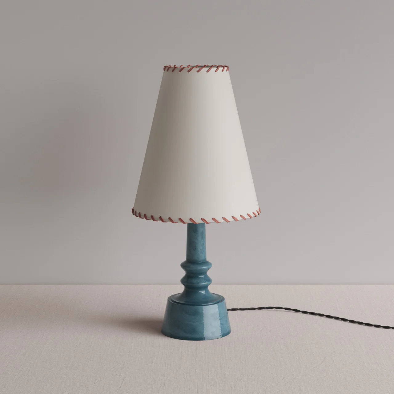 Ditsy Ceramic Table Lamp Base in Sea Blue - Image 15