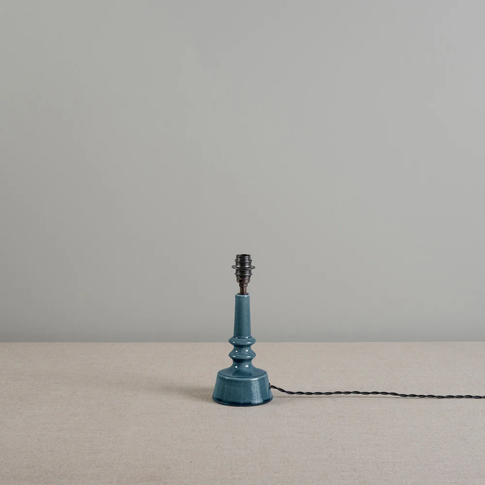Ditsy Ceramic Table Lamp Base in Sea Blue - Image 3