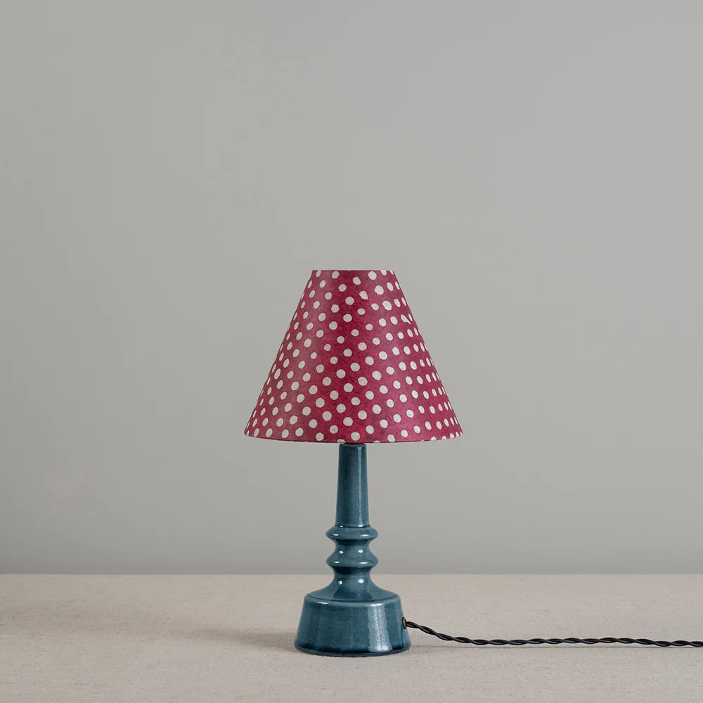 Ditsy Ceramic Table Lamp Base in Sea Blue - Image 7