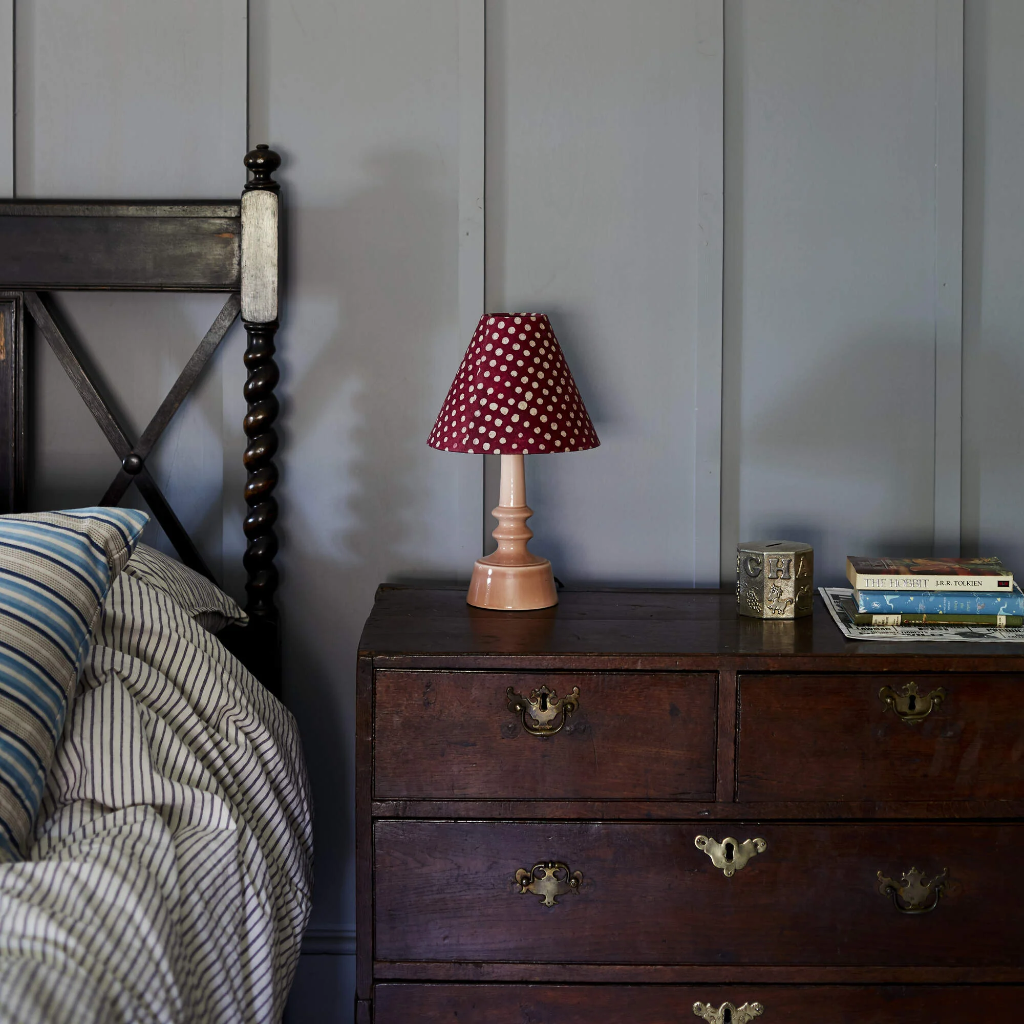 Ditsy Ceramic Table Lamp Base in Sea Blue - Image 6