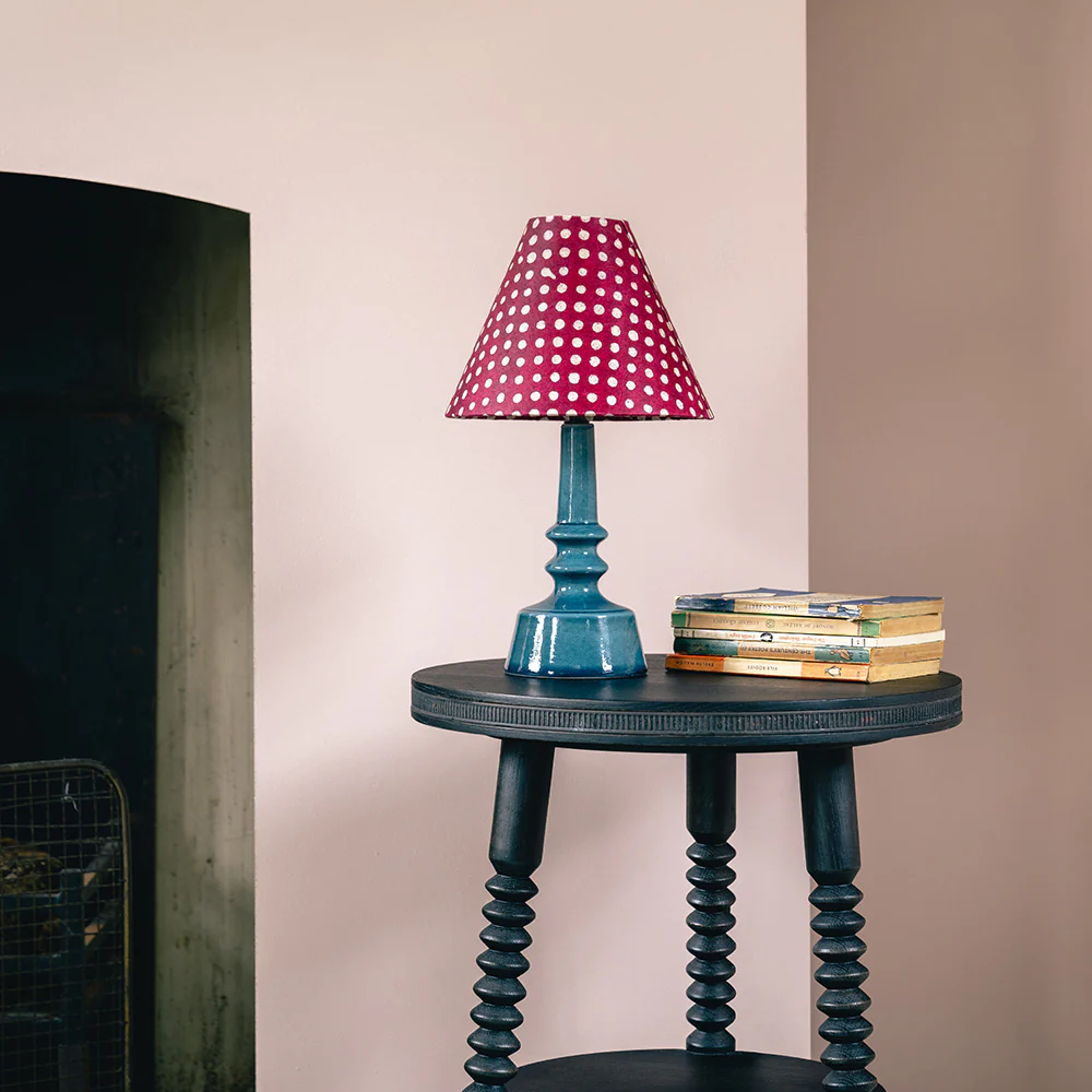 Ditsy Classic Empire Lamp Shade in Dotty Maroon - Image 5