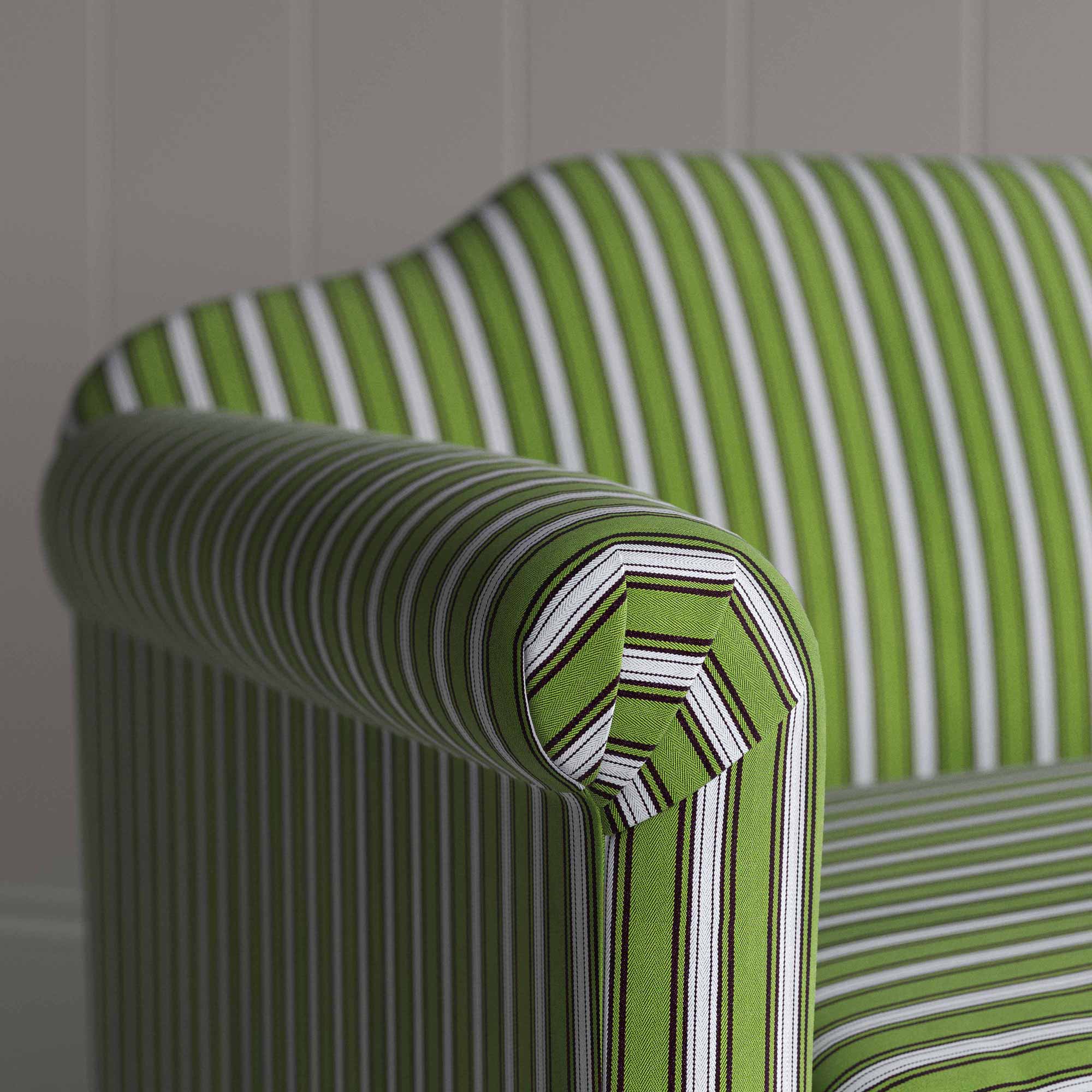 Dolittle Armchair in Colonnade Cotton, Green and Wine - Image 4