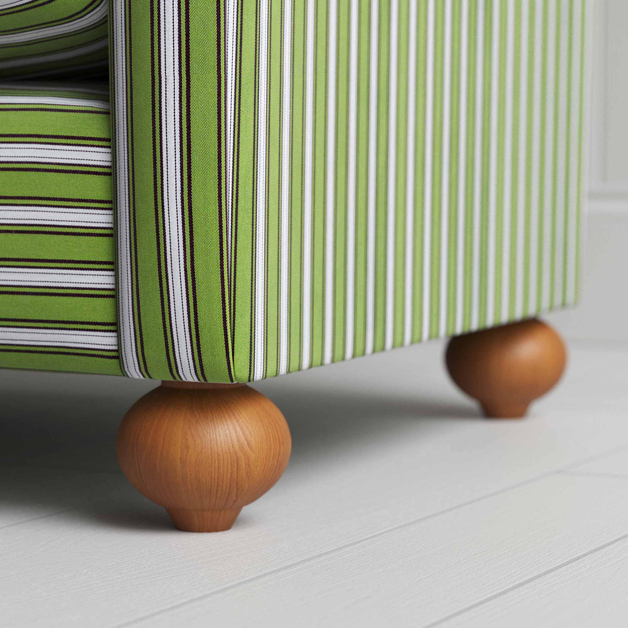 Dolittle Armchair in Colonnade Cotton, Green and Wine - Image 5