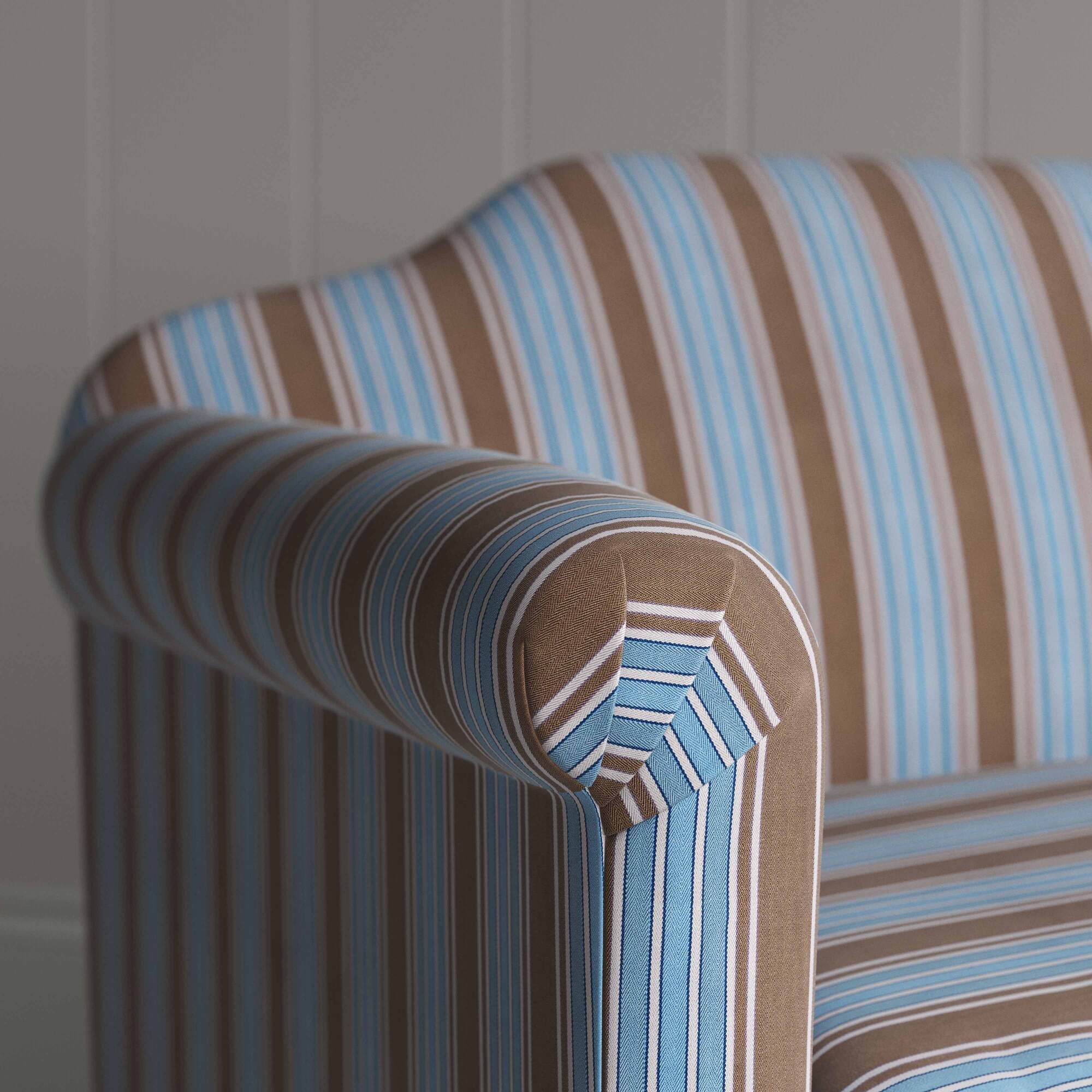 Dolittle Armchair in Regatta Cotton, Blue - Image 4