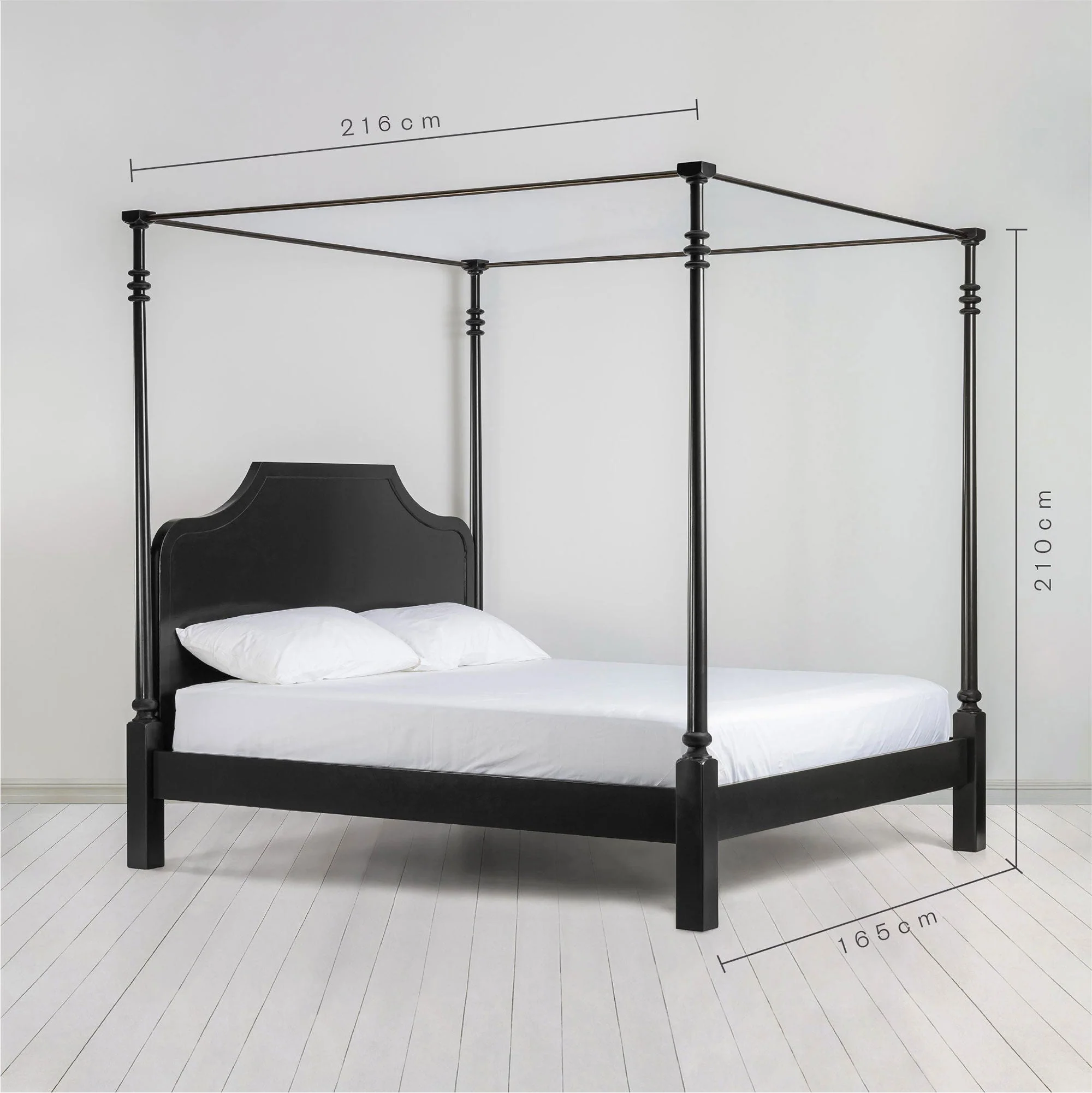 Folly Four Poster Bed in Jet Black - Image 6