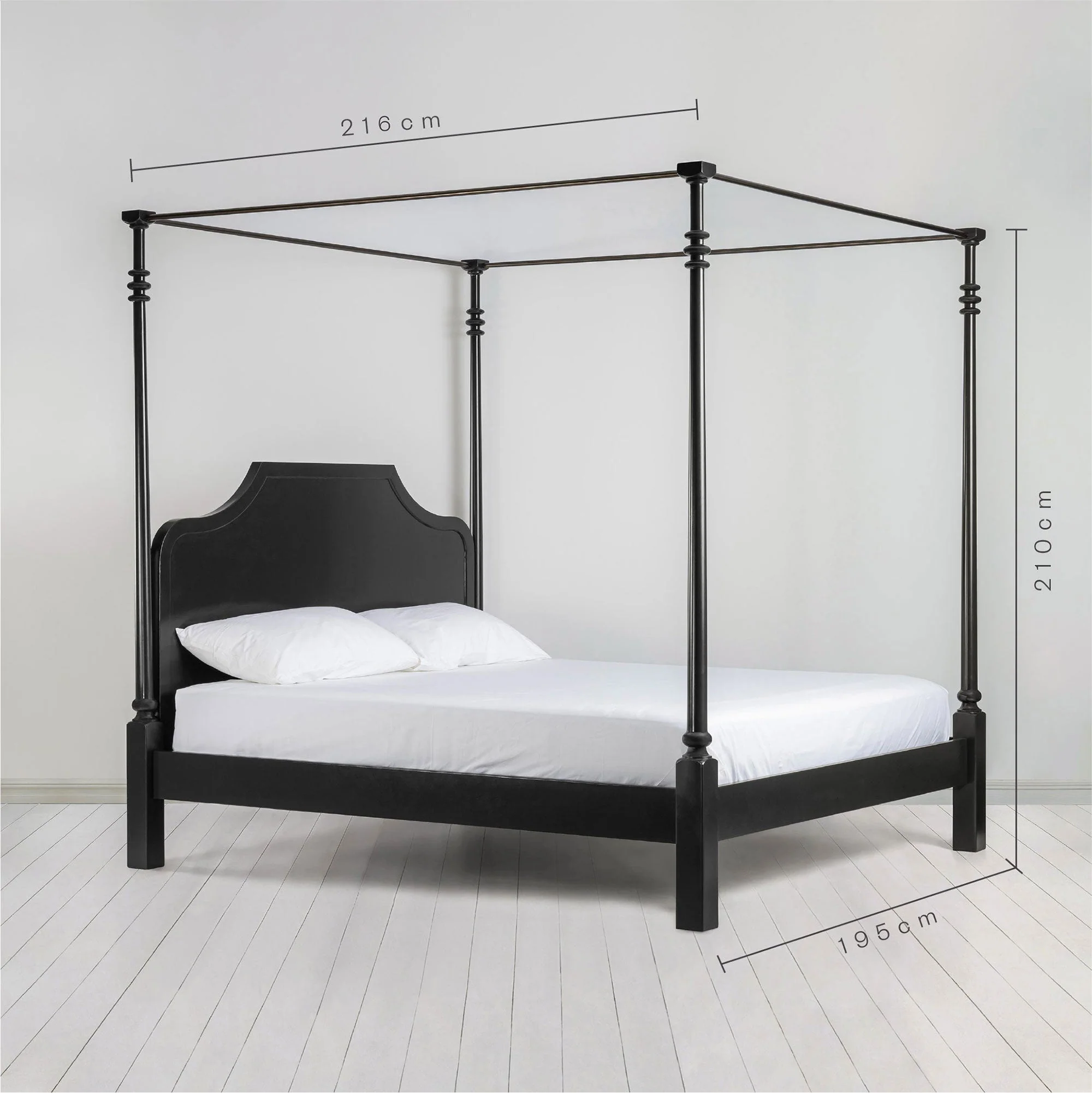 Folly Four Poster Bed in Jet Black - Image 8