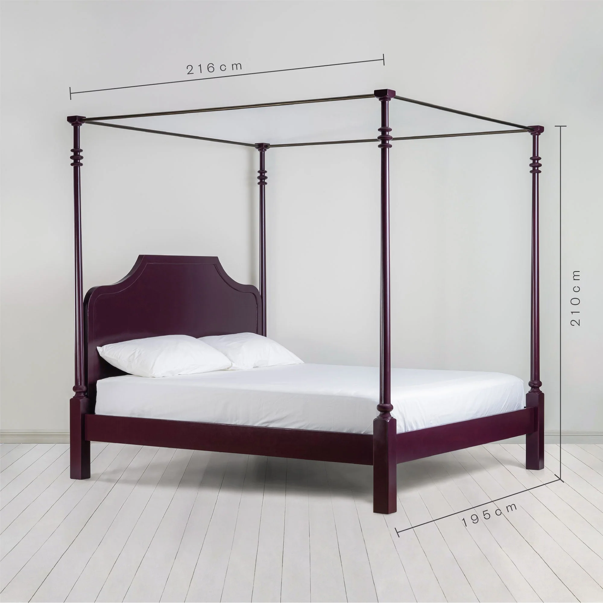 Folly Four Poster Bed in Plum - Image 11