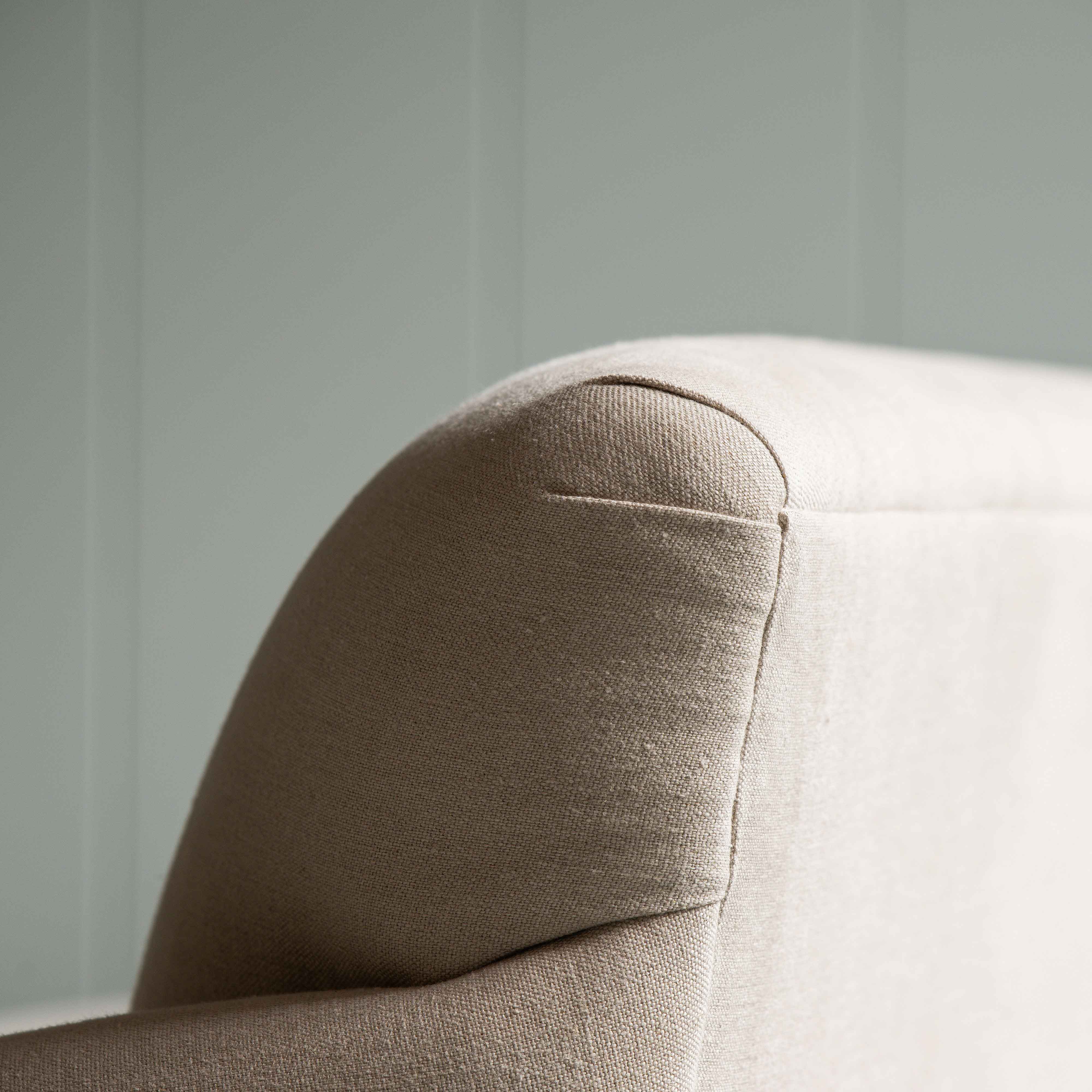 Front Row 3 Seater Upholstered Bench in Laidback Linen Dove - Image 9