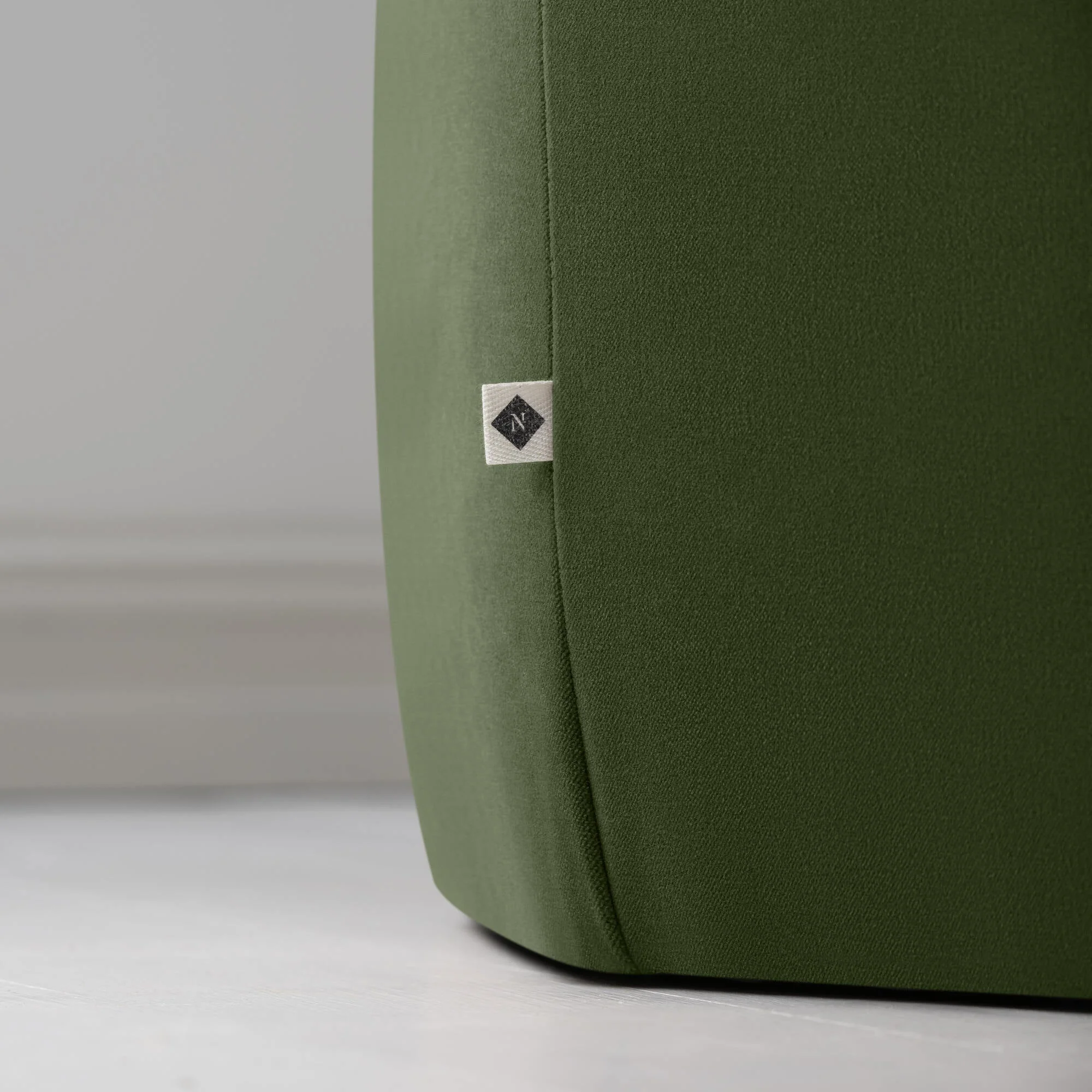 Hither Hexagonal Storage Ottoman in Intelligent Velvet Juniper - Image 5