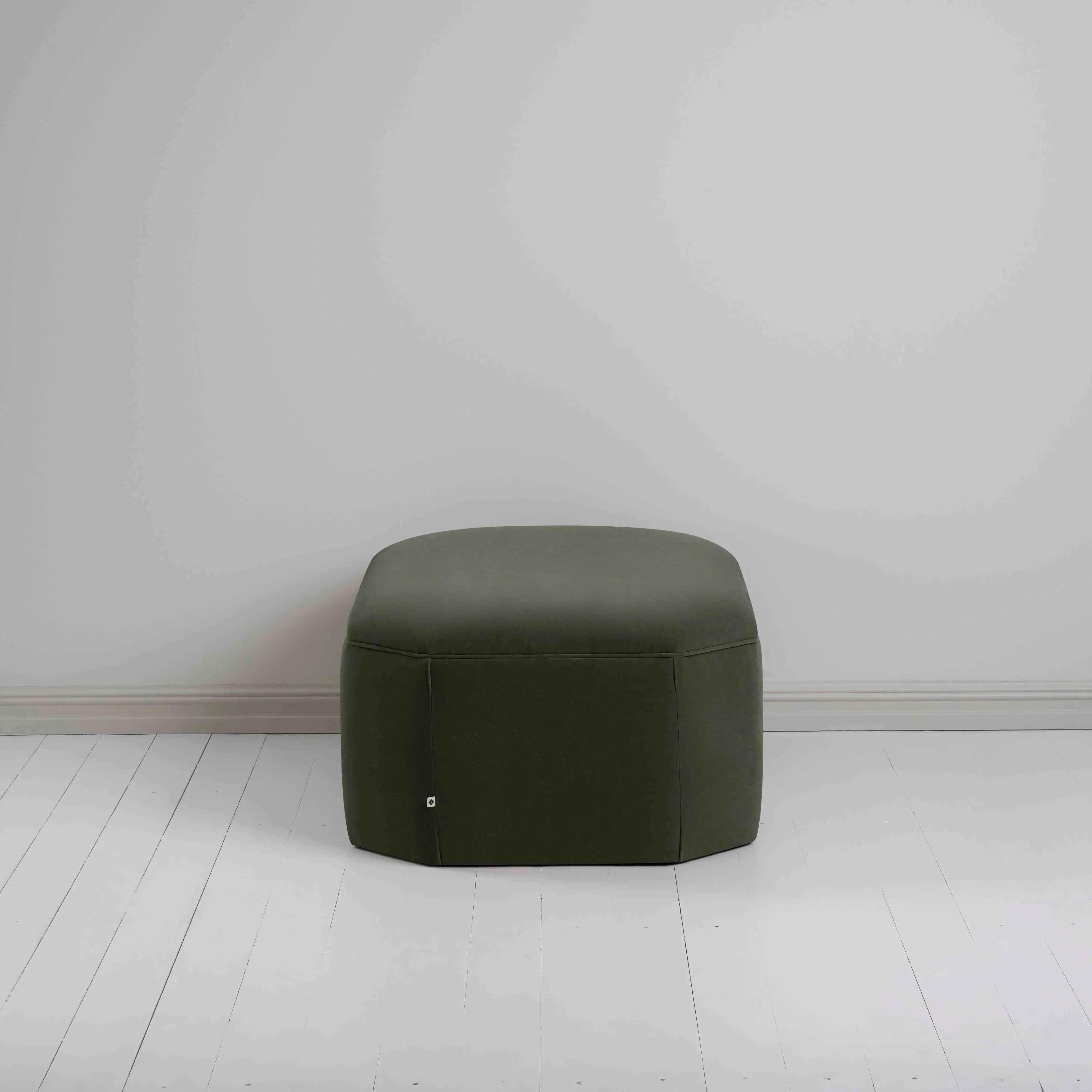 Hither Hexagonal Storage Ottoman in Intelligent Velvet Seaweed - Image 6