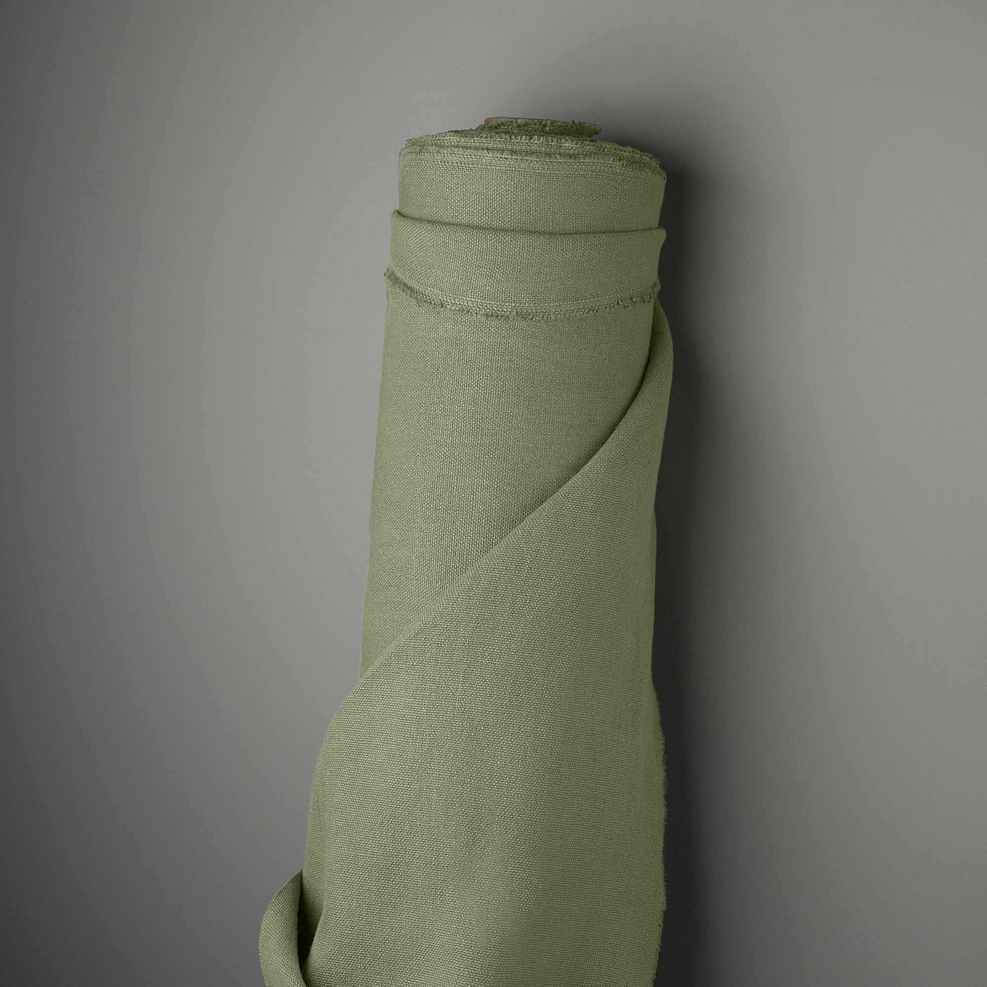 Hither Hexagonal Storage Ottoman in Laidback Linen Moss - Image 5