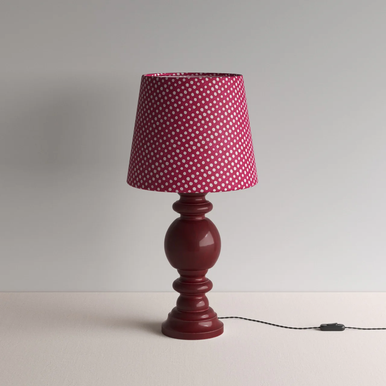 Hourglass Ceramic Table Lamp Base in Cherry - Image 14