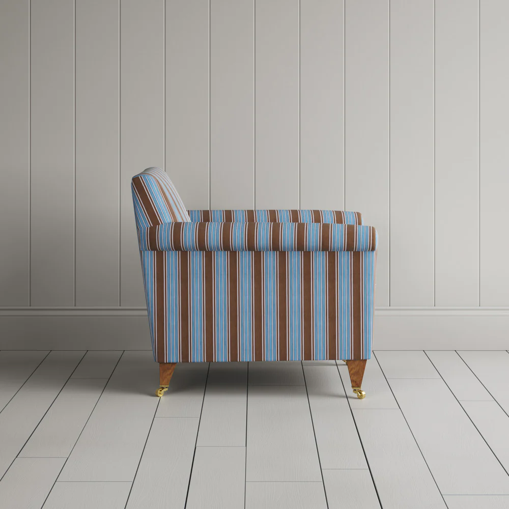 Idler Armchair in Regatta Cotton, Blue - Image 6