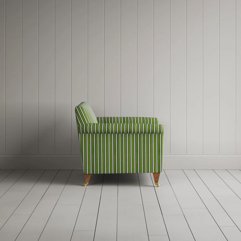 Idler Love Seat in Colonnade Cotton, Green and Wine - Image 7