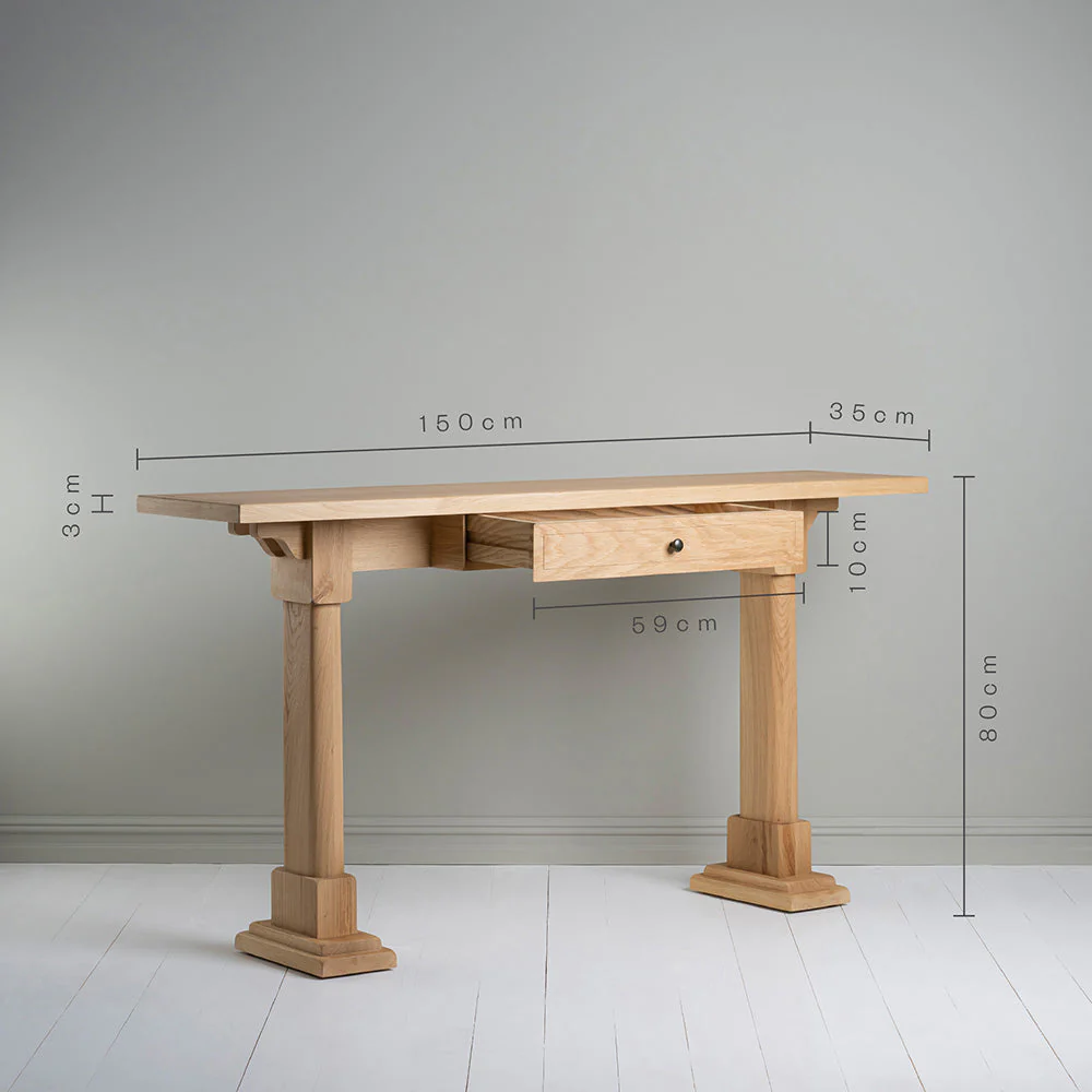 Keepsake Console Table, Oiled Oak - Image 6