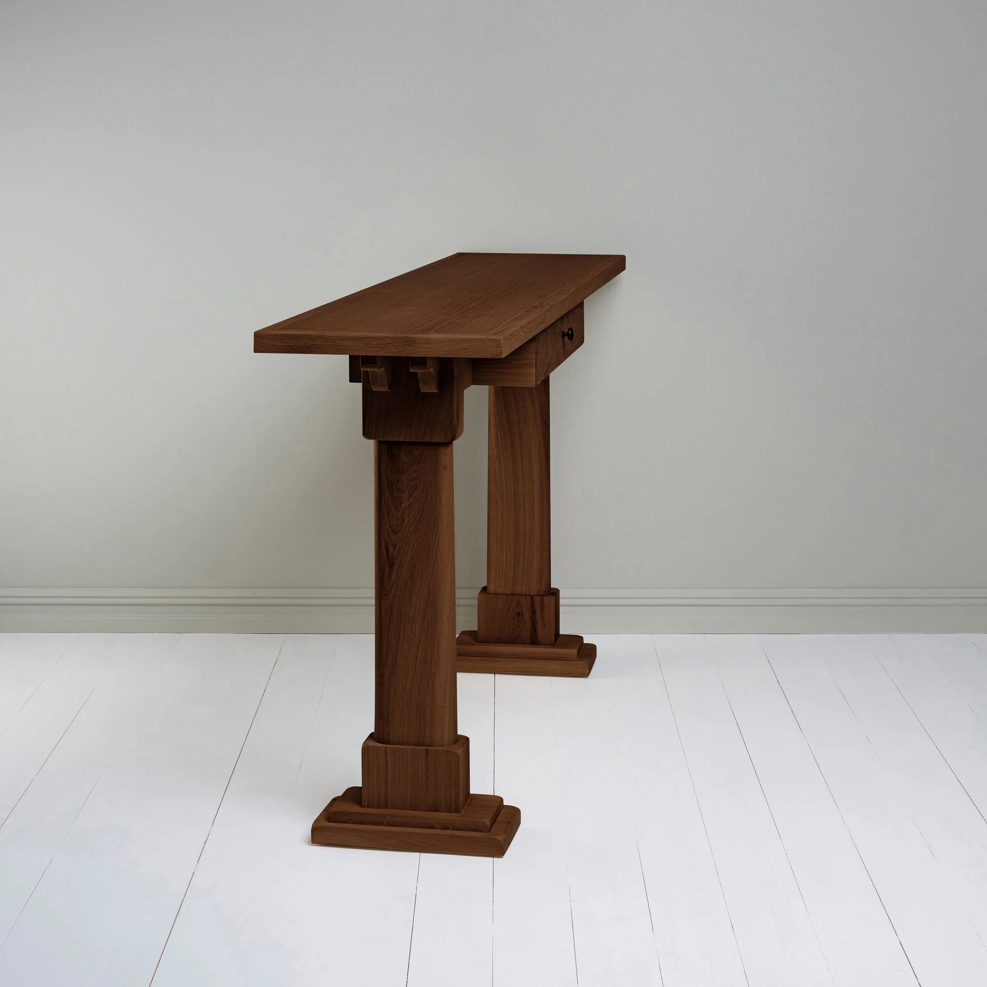 Keepsake Console Table, Smoky Stained Oak - Image 12