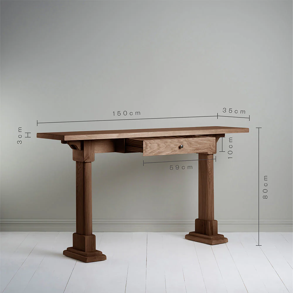 Keepsake Console Table, Smoky Stained Oak - Image 6