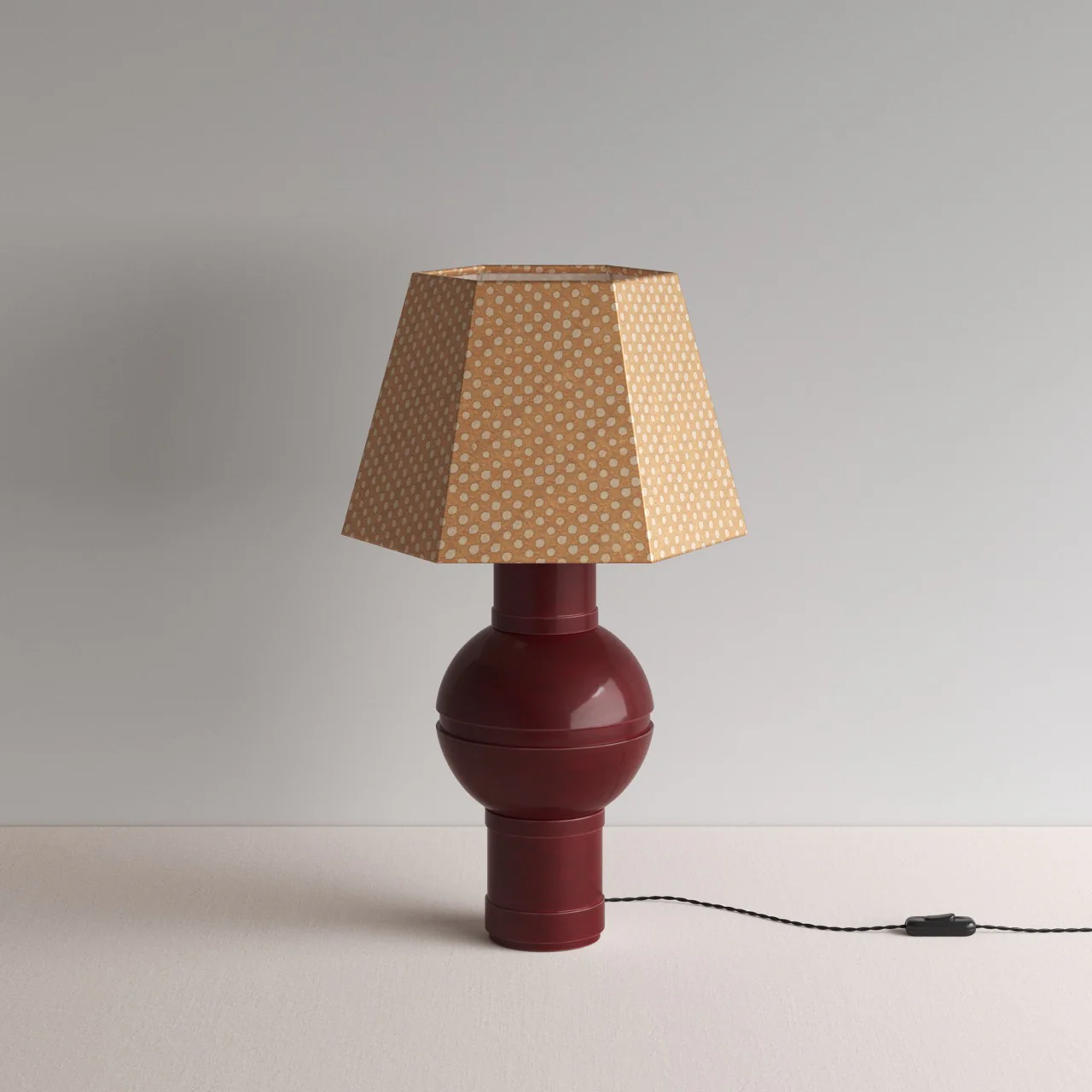 Orb Ceramic Table Lamp Base in Red - Image 13