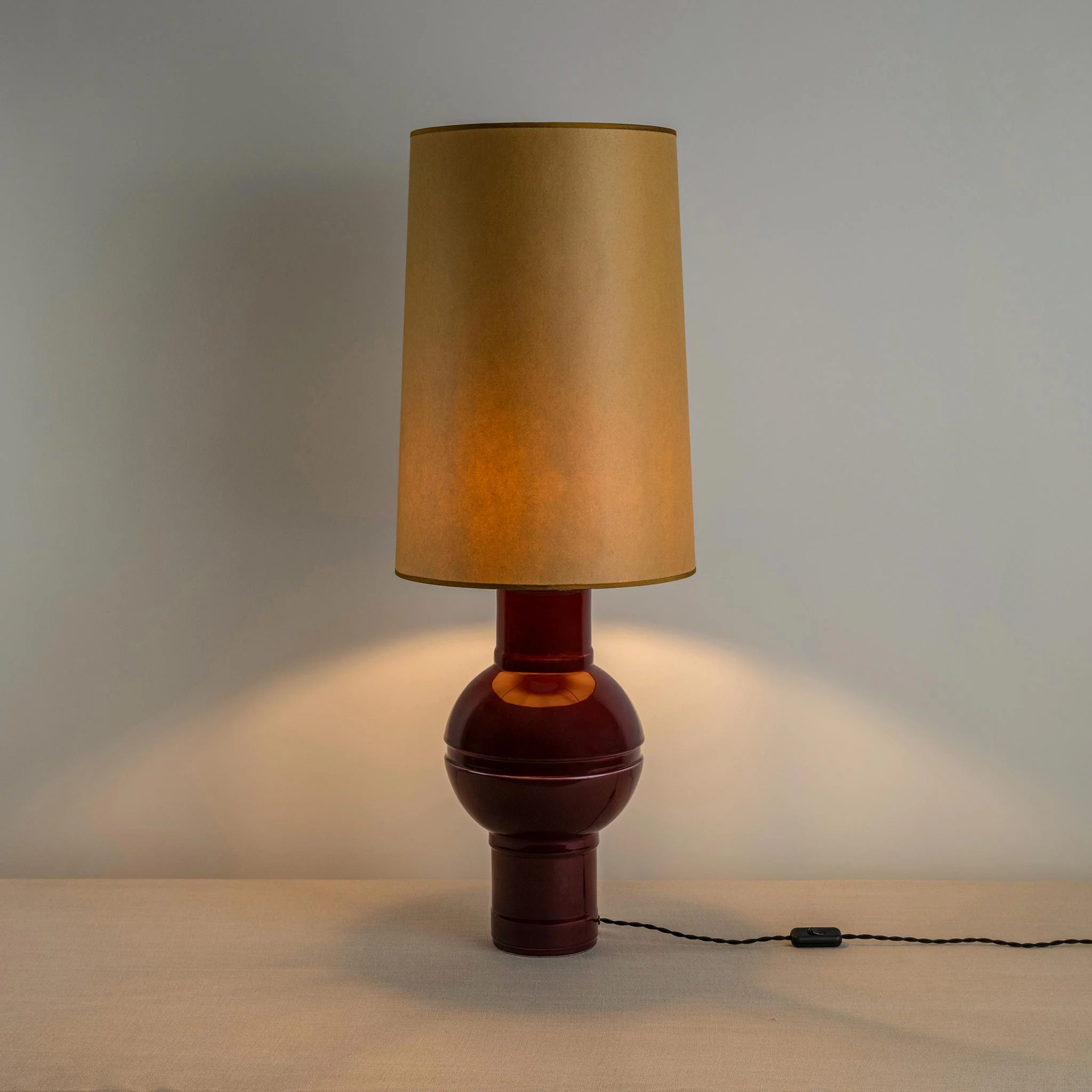 Orb Ceramic Table Lamp Base in Red - Image 4