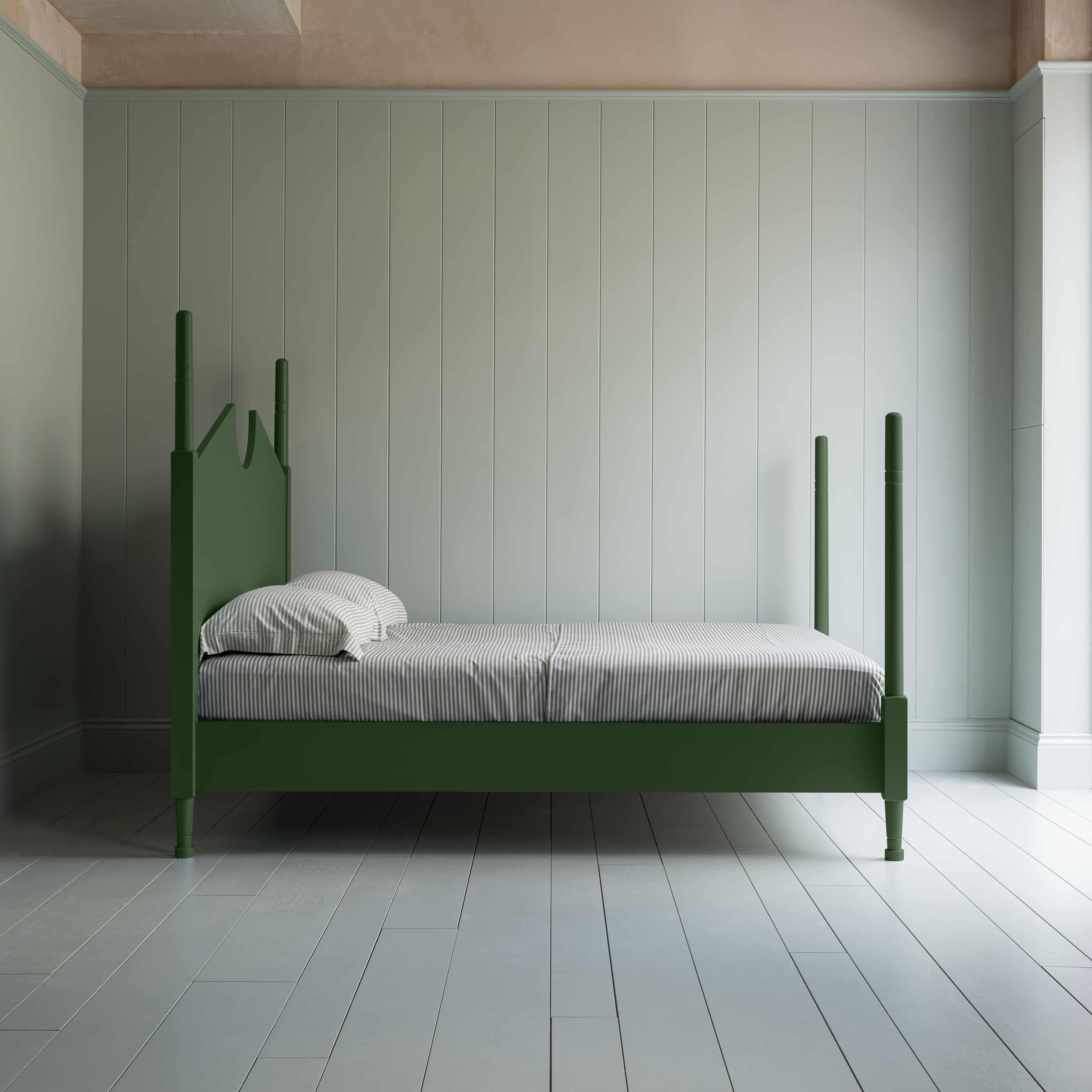 Out for the Count Three Quarter Poster Bed in Sage Green - Image 5