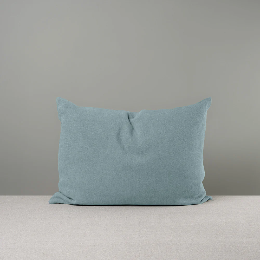Rectangle Lollop Cushion in Laidback Linen, Cerulean - Image 6