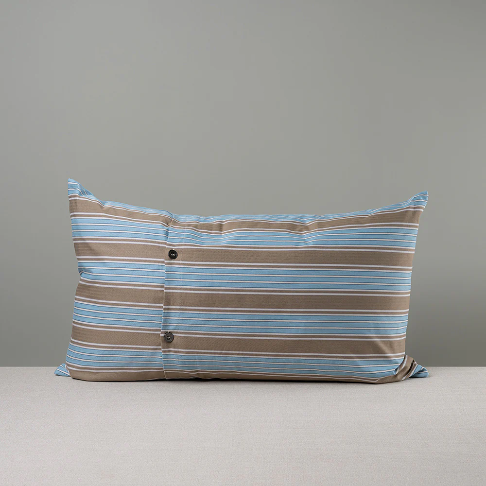 Rectangle Lollop Cushion in Regatta Cotton, Blue - Image 6