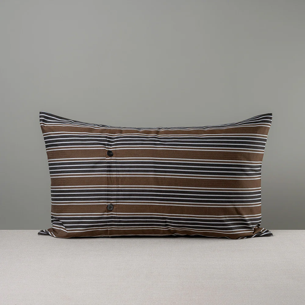 Rectangle Lollop Cushion in Regatta Cotton, Charcoal - Image 4