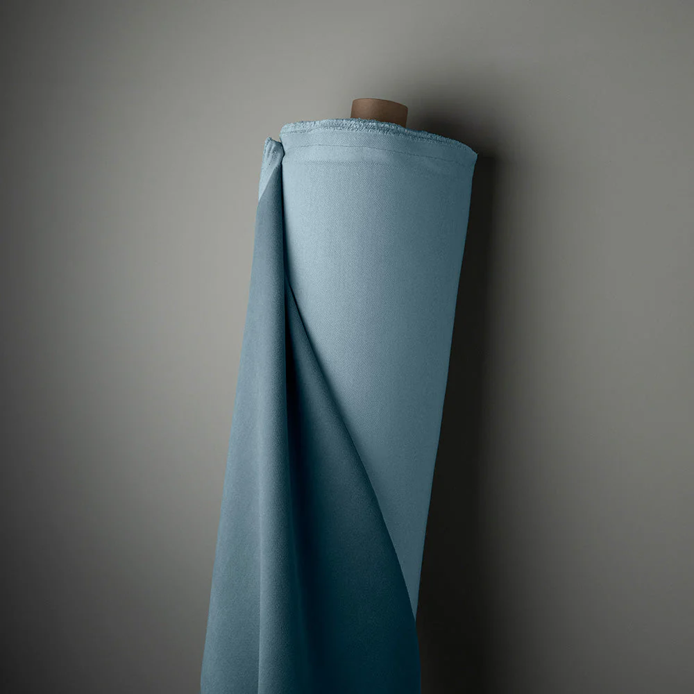 Seventh Heaven Upholstered Bed in Intelligent Velvet Aegean with Kick Pleat Valance - Image 8