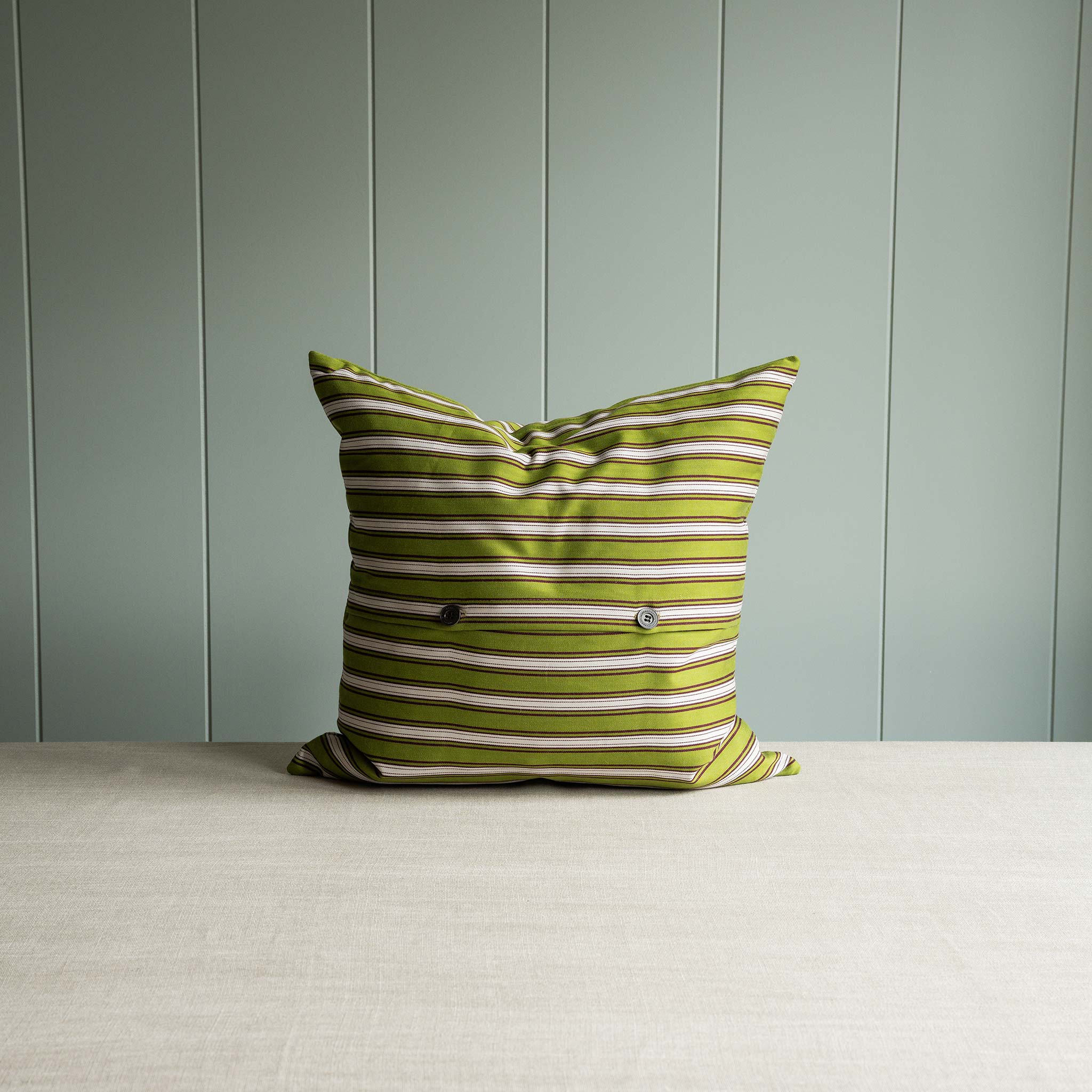 Square Kip Cushion in Colonnade Cotton, Green Wine - Image 7