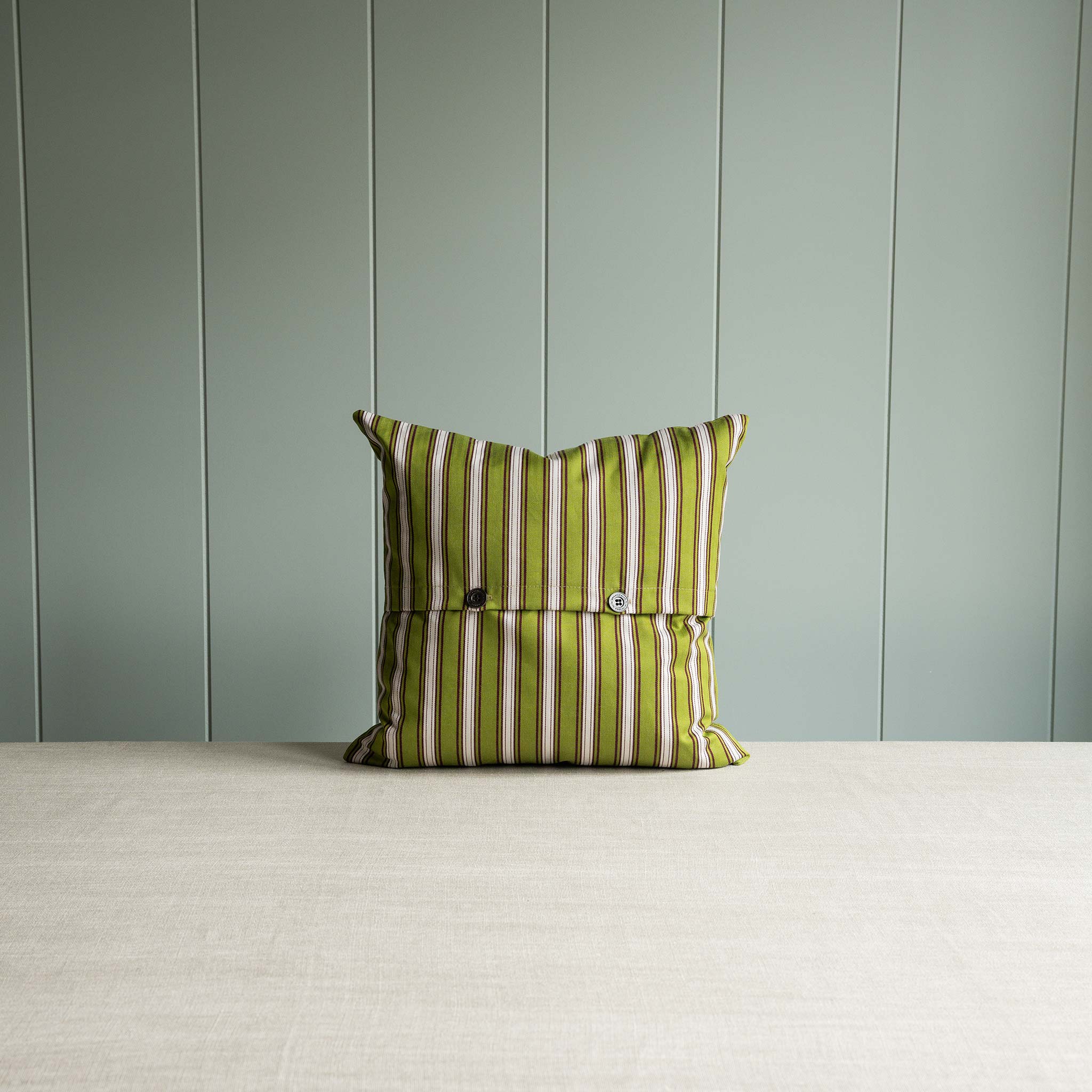 Square Kip Cushion in Colonnade Cotton, Green Wine - Image 9