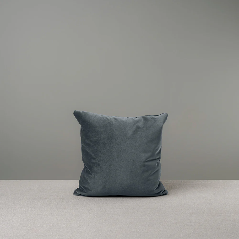 Square Kip Cushion in Intelligent Velvet, Mercury - Image 8