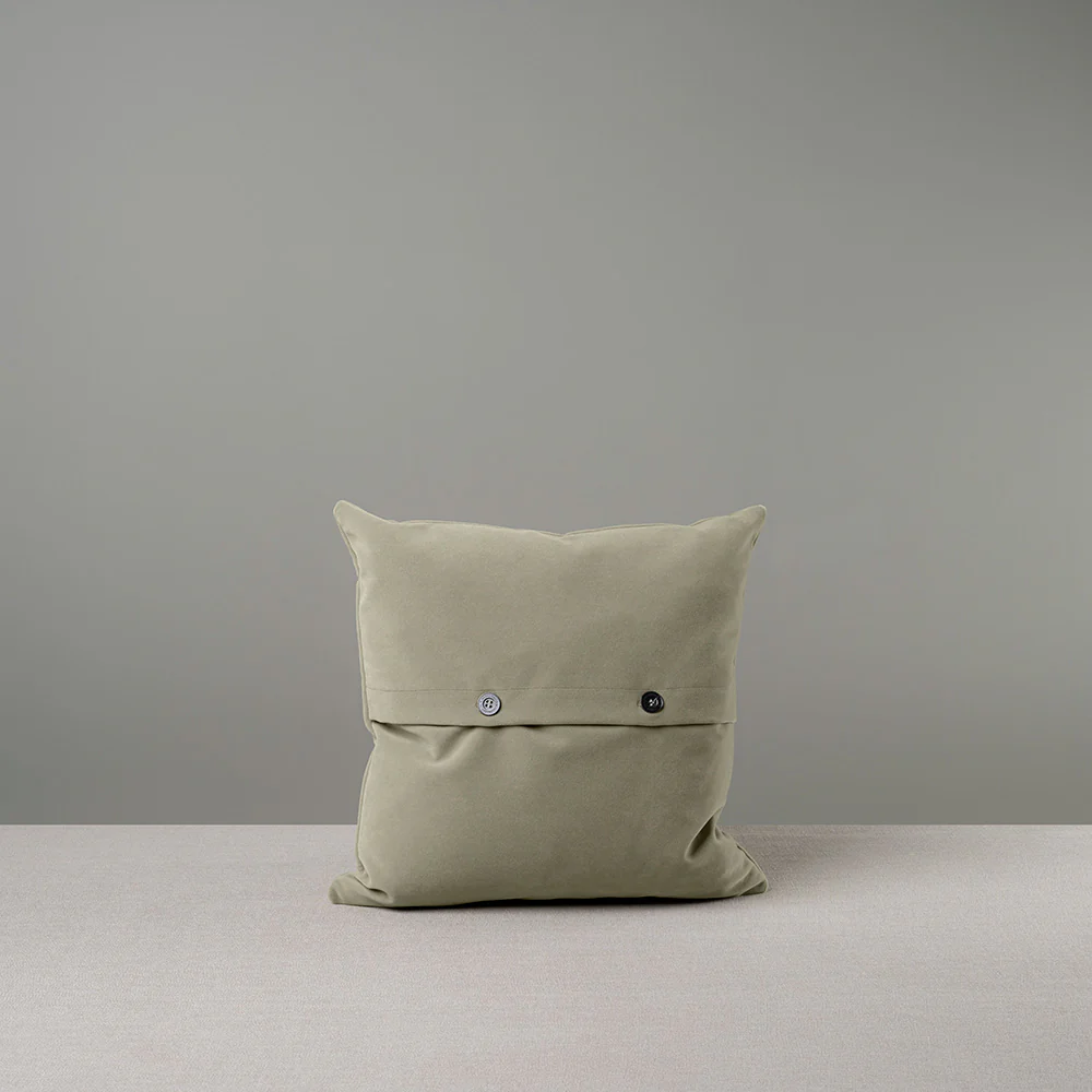 Square Kip Cushion in Intelligent Velvet, Moonstone - Image 9