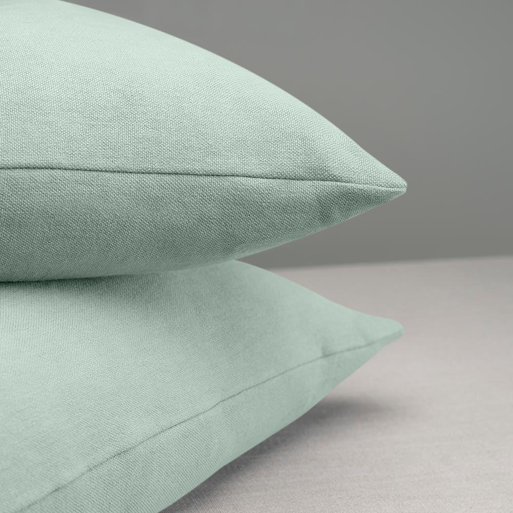 Square Kip Cushion in Laidback Linen, Sky - Image 2