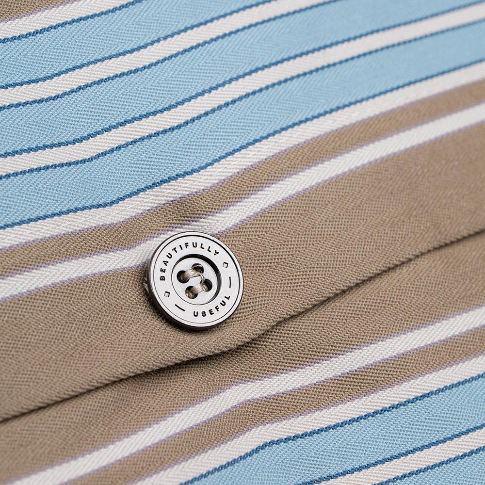 Square Kip Cushion in Regatta Cotton, Blue - Image 4