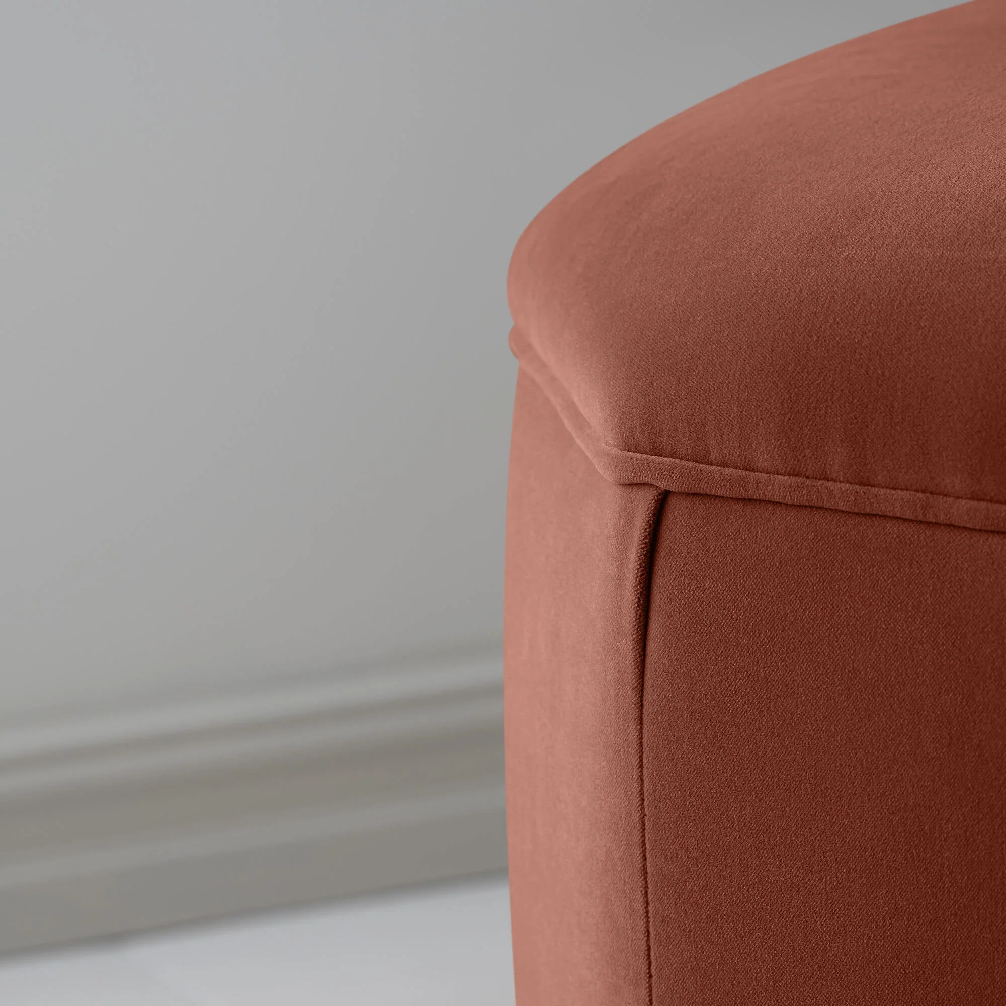 Thither Hexagonal Ottoman in Intelligent Velvet Sienna - Image 5