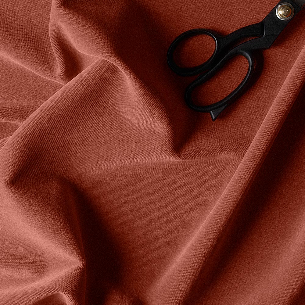 Thither Hexagonal Ottoman in Intelligent Velvet Sienna - Image 9