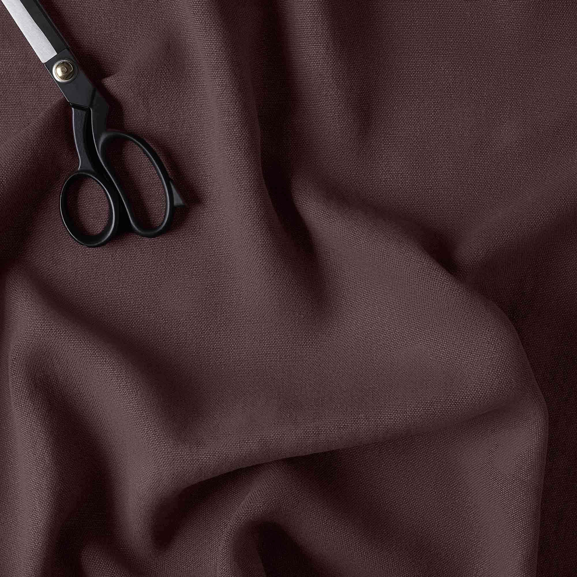 Thither Hexagonal Ottoman in Laidback Linen Damson - Image 9
