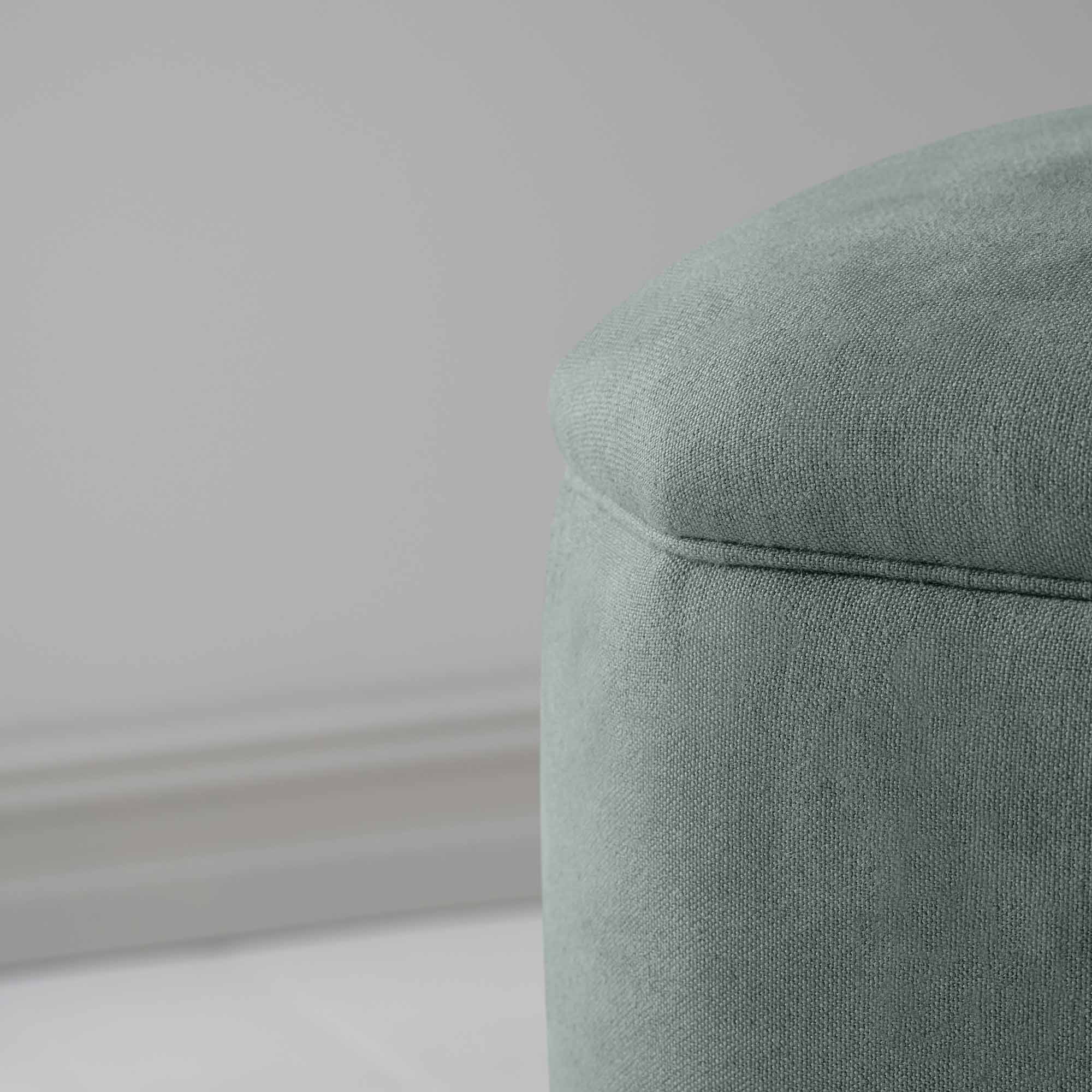 Thither Hexagonal Ottoman in Laidback Linen Mineral - Image 5